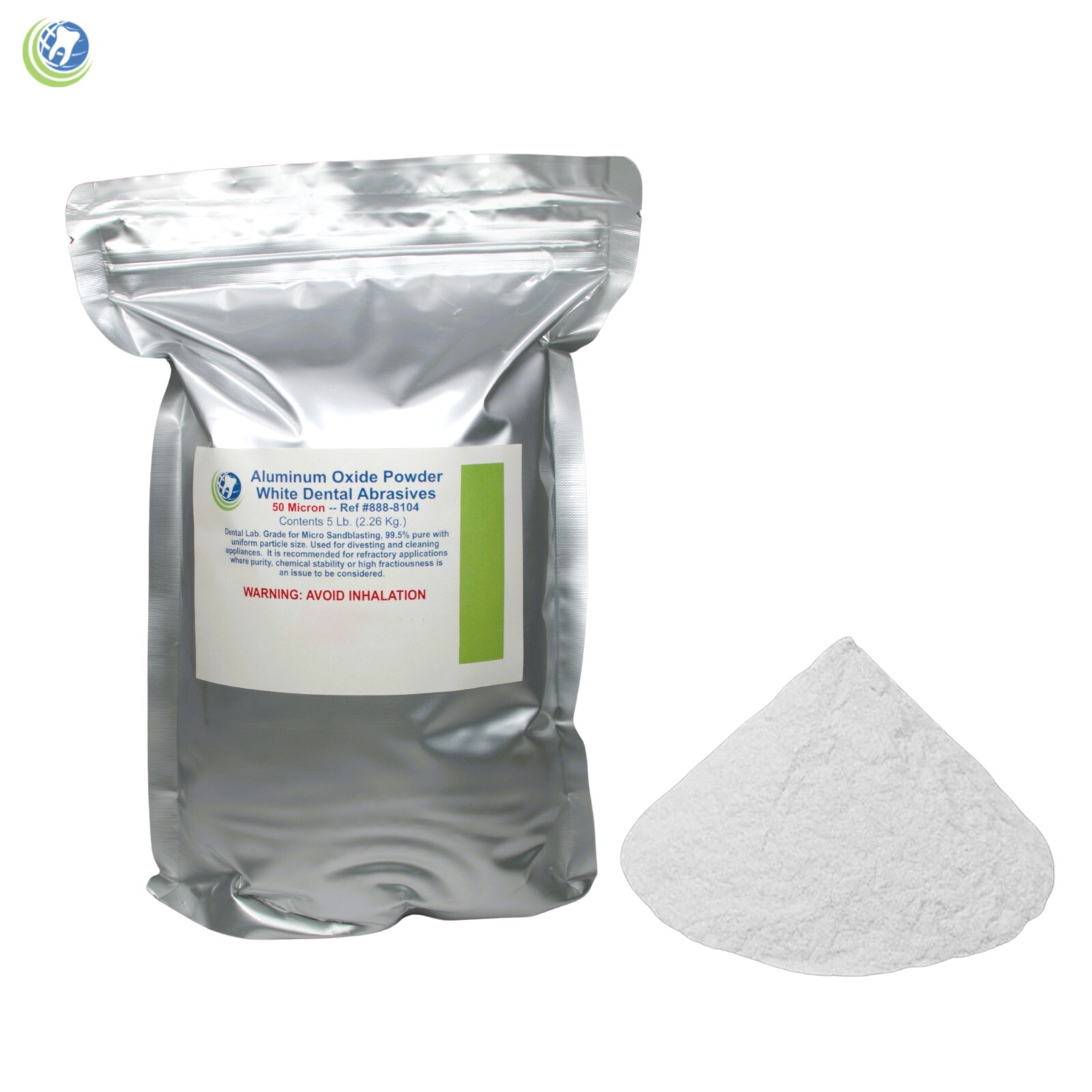5 Lb Dental Grade White Aluminum Oxide 50 Micron Polishing Blasting Abrasive 99%
