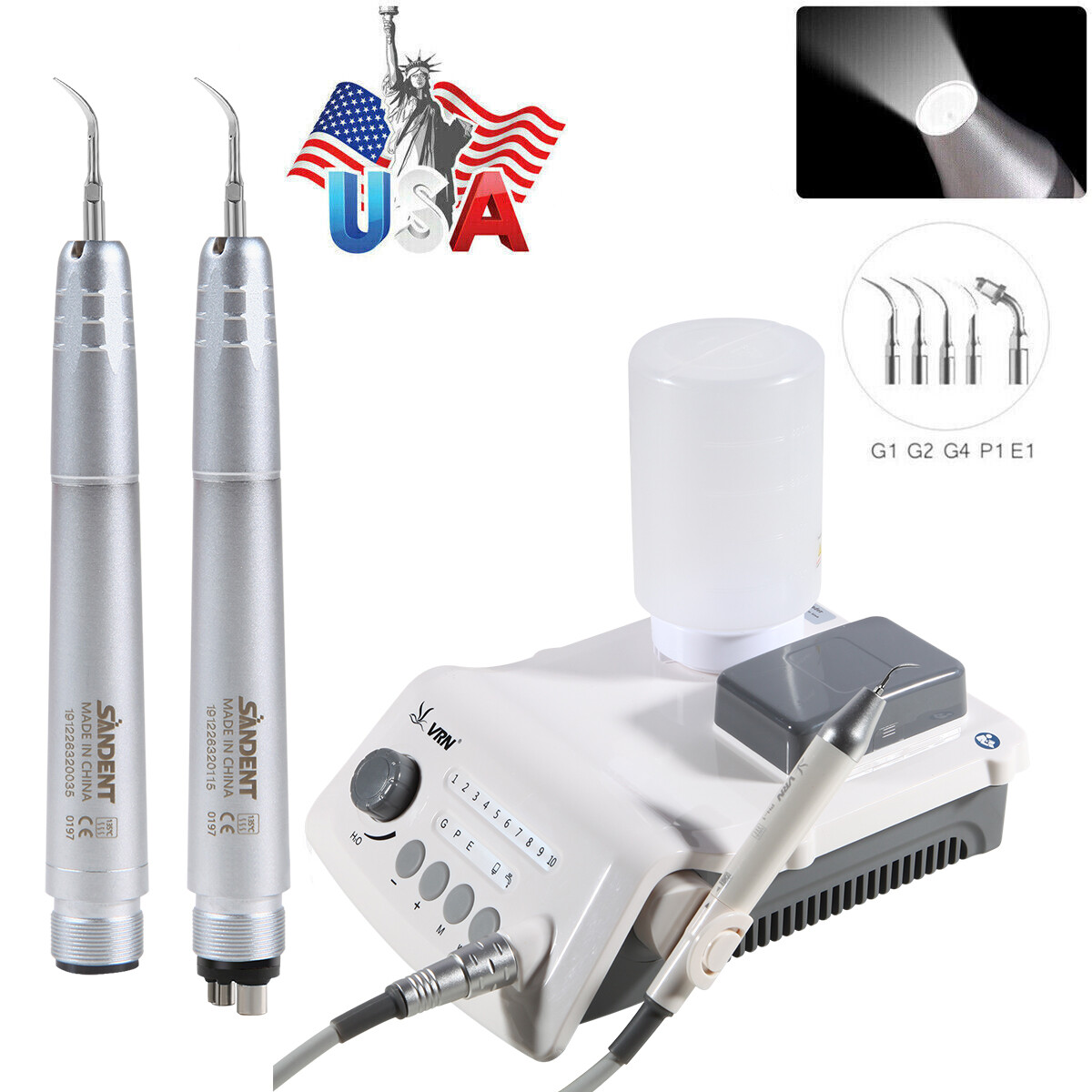 VRN Dental Ultrasonic Scaler with LED handpiece / Air Scaler 2Hole / 4Hole