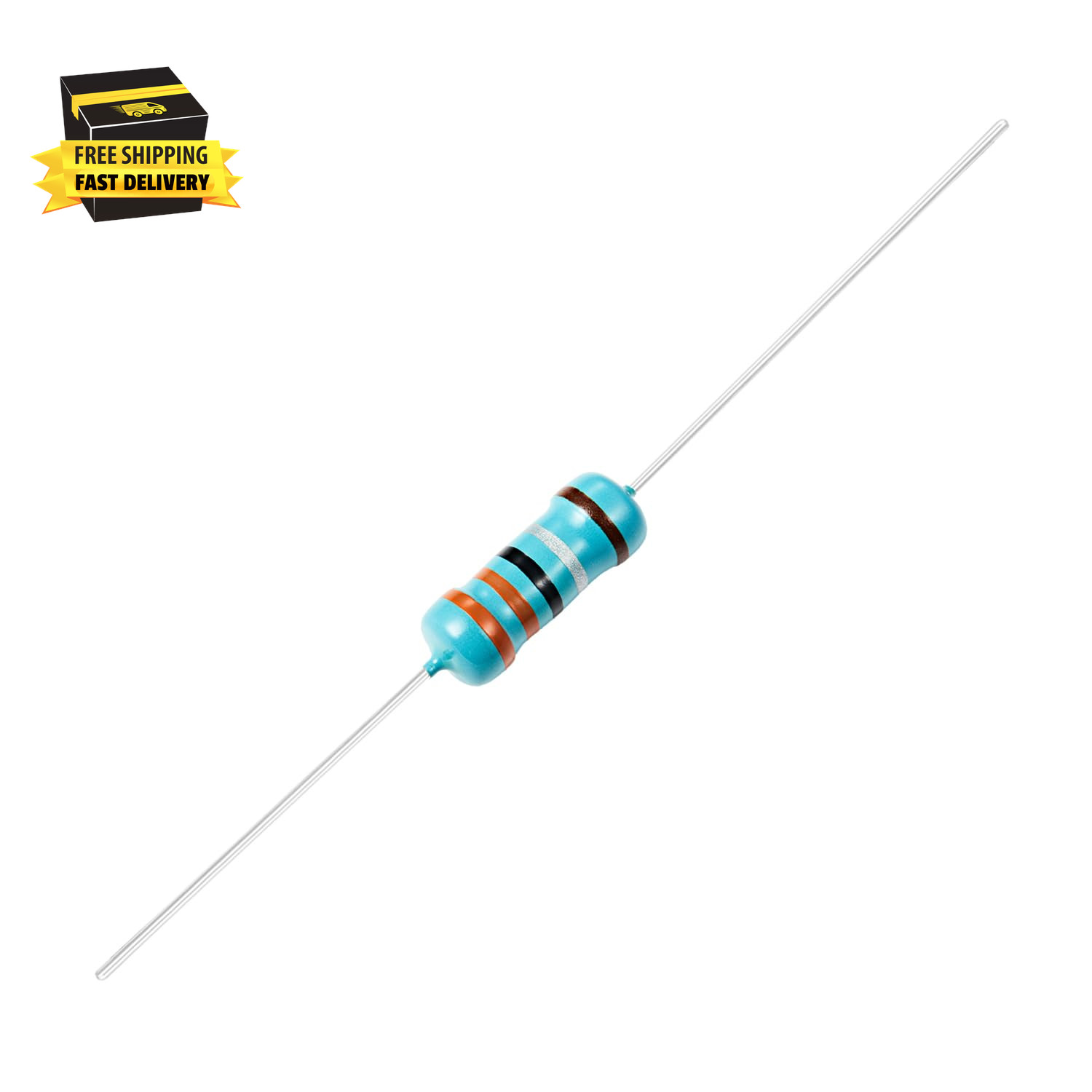 50Pcs 1W 3.3Ω Ohm Metal Film Fixed Resistor 0.01 ±1% Tolerance 3.3 R MF through