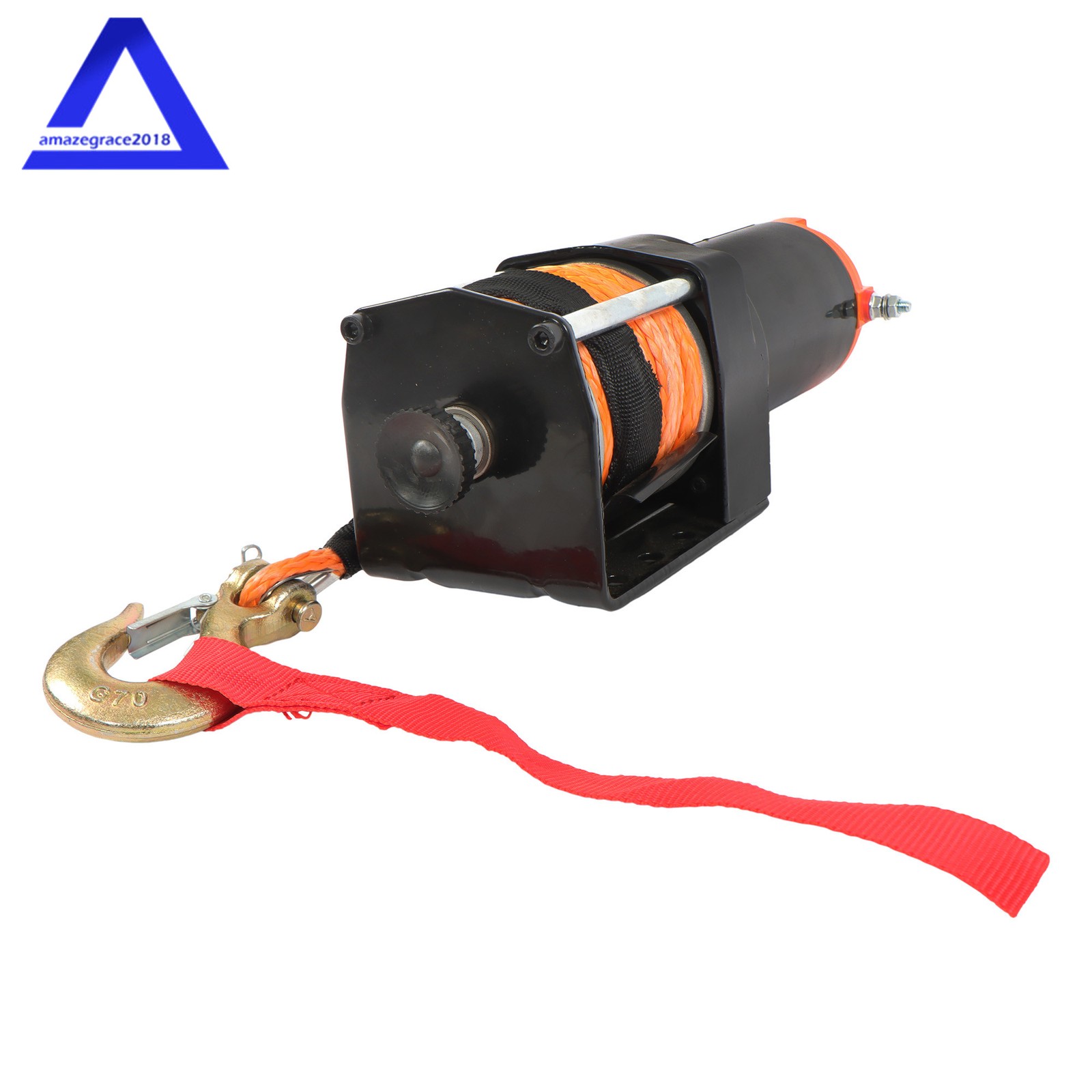 12V 2500LBS 1.3HP Electric Winch 50ft Synthetic Rope Wired & Wireless Remote
