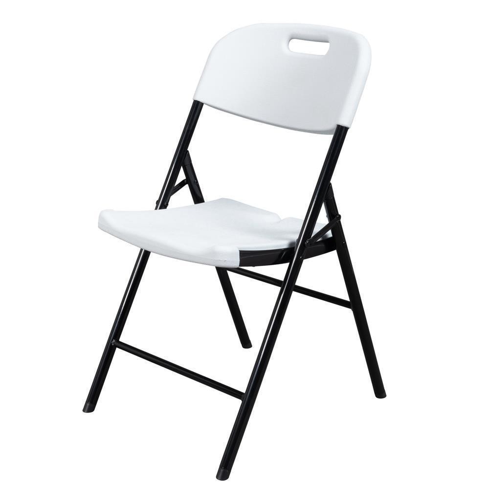 4Pack Folding Plastic Chair for Home Garden Wedding Party 330 LBS Capacity White
