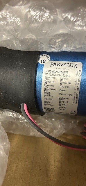 PARVALUX MOTOR PM5-0021/15min 24V 4000 RPM