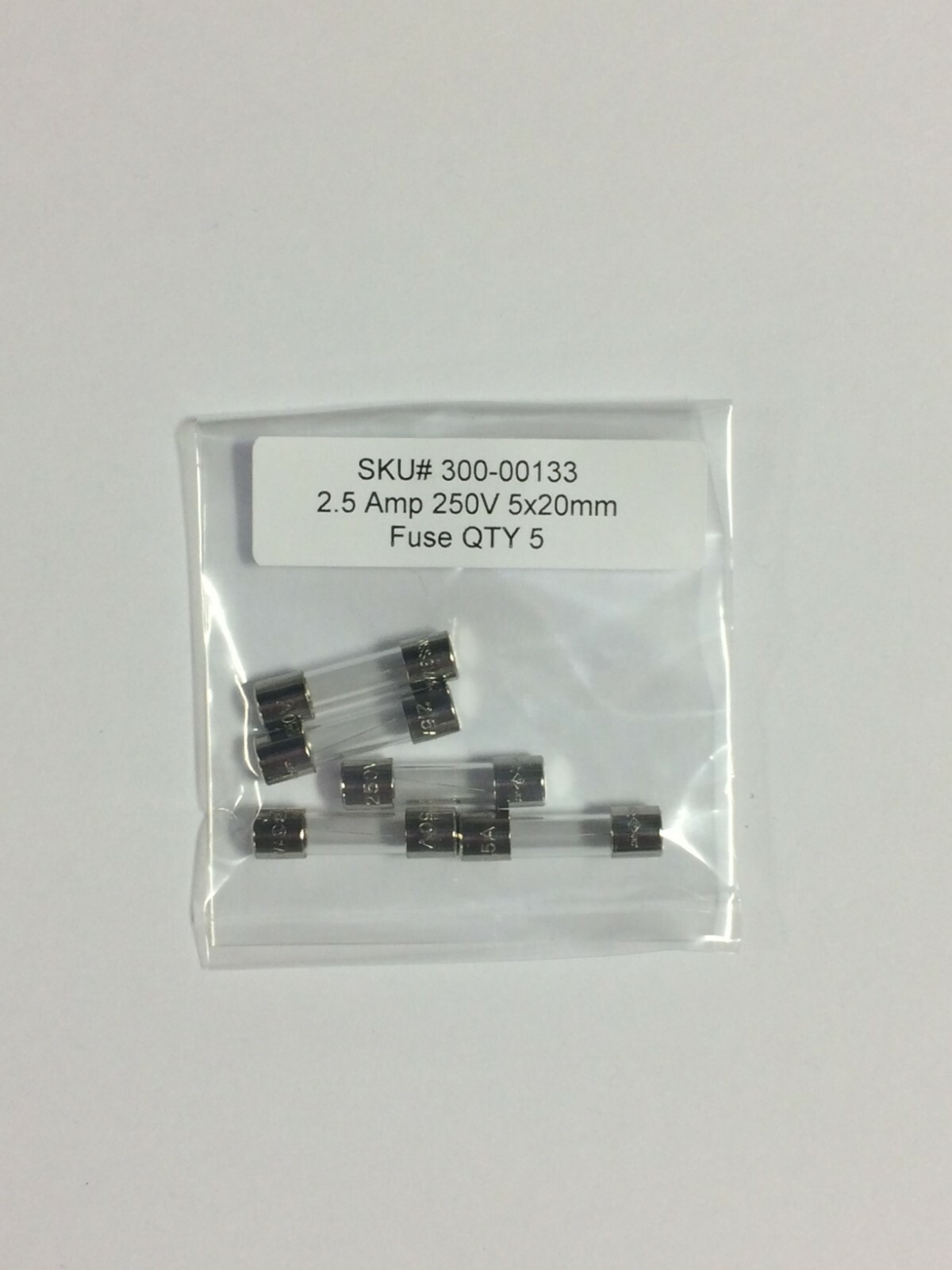 2.5 amp 250v 5x20mm fuse / 2.5AMP 250 volts / Fast Blow / Lot of 5