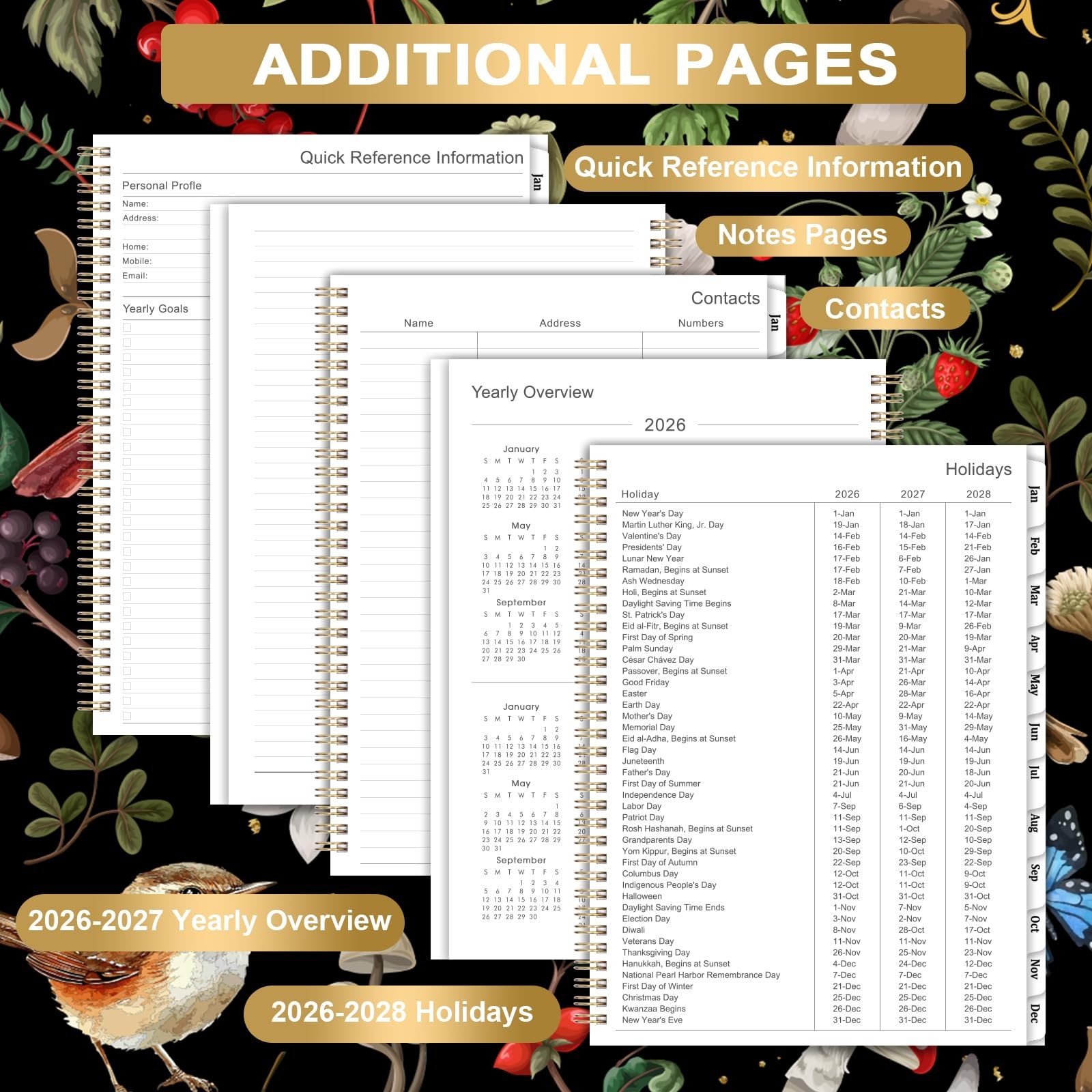 2026 Planner – Planner 2026, 9″ x 11″, Jan 2026 – Dec 2026, 2026 Weekly Monthly