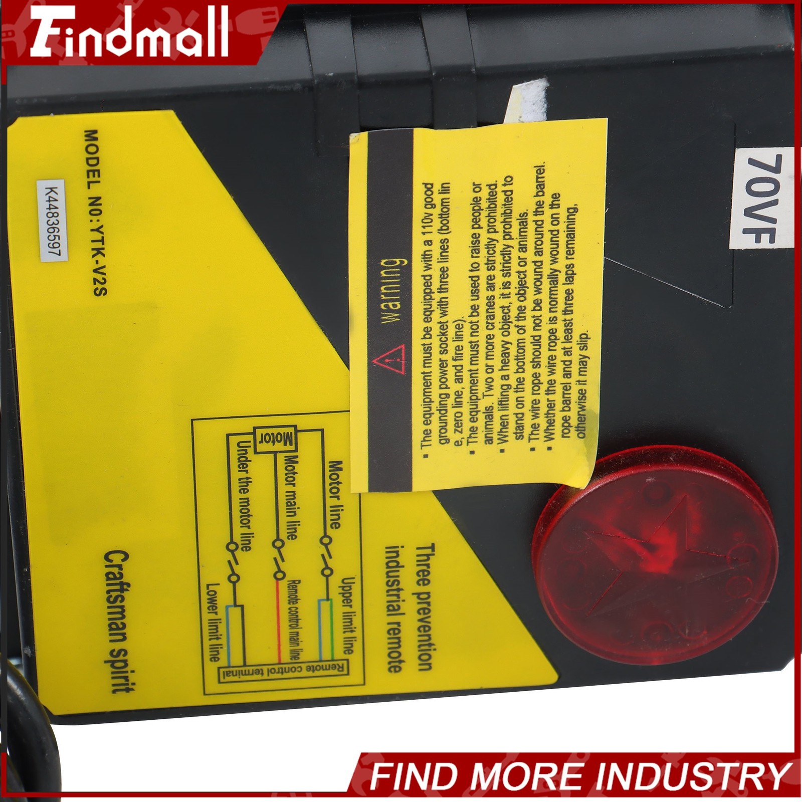 Findmall 1320lbs Electric Hoist 328ft/100m Wireless Remote Control 110V 1150W