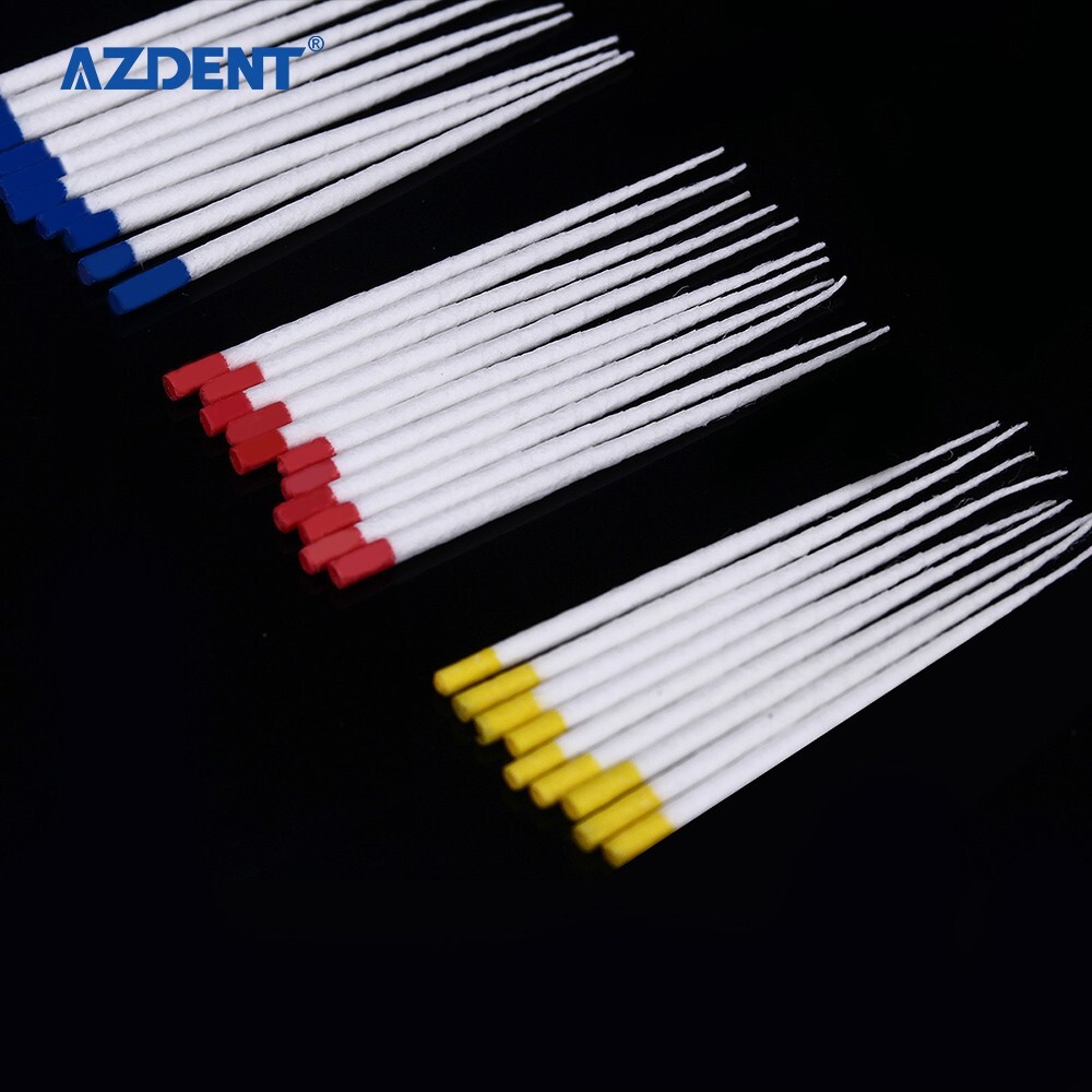 100PCS Dental Puntos Absorbentes de endodoncia para Endo Root Canel F1, F2, F3
