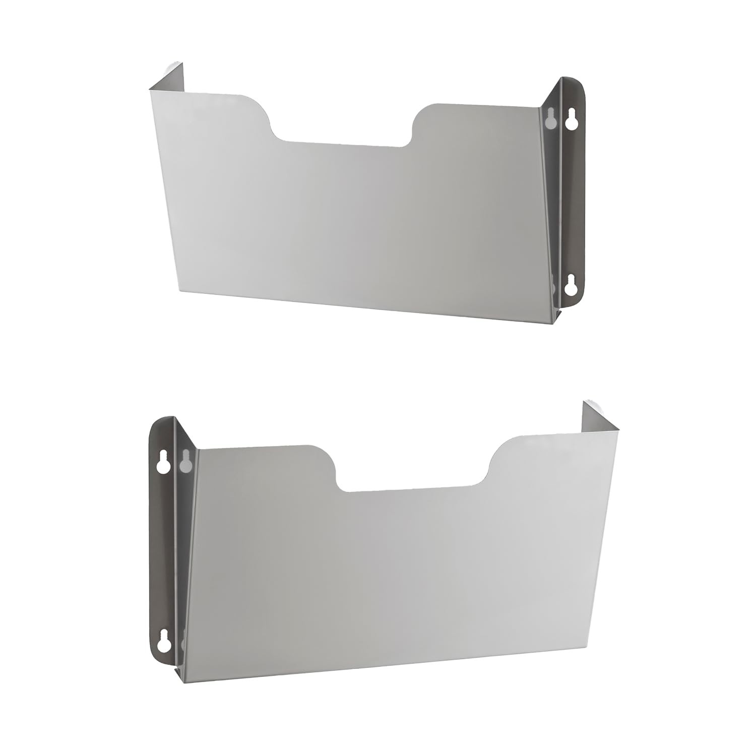 Wall Mount Pocket File Organizer – Stainless Steel, Single Pocket, Letter Size,
