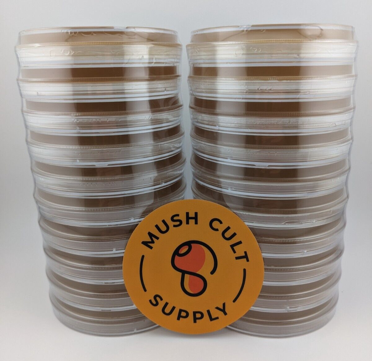 20x mushroom agar plates – sterile, pre-poured, w/ extra parafilm, MEA