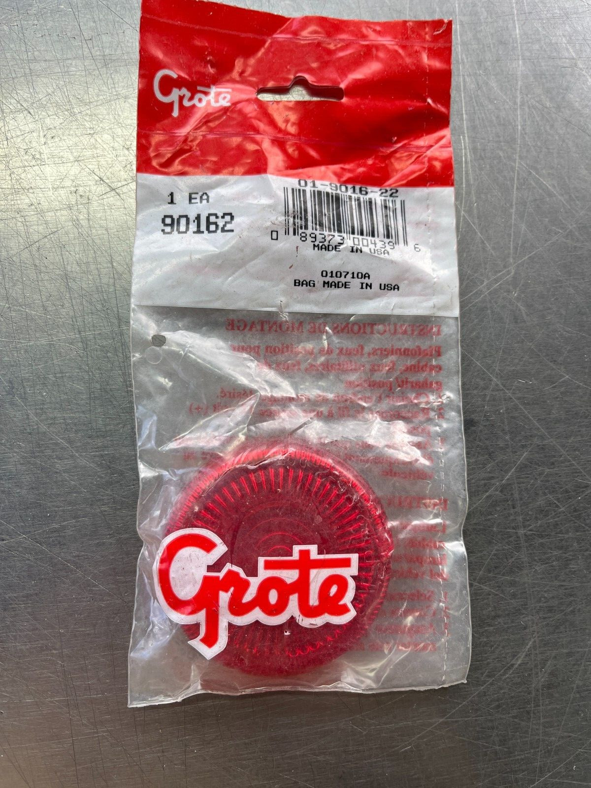 90162 Genuine GROTE RED Clearance Marker LENS 2.5″ Surface Mount