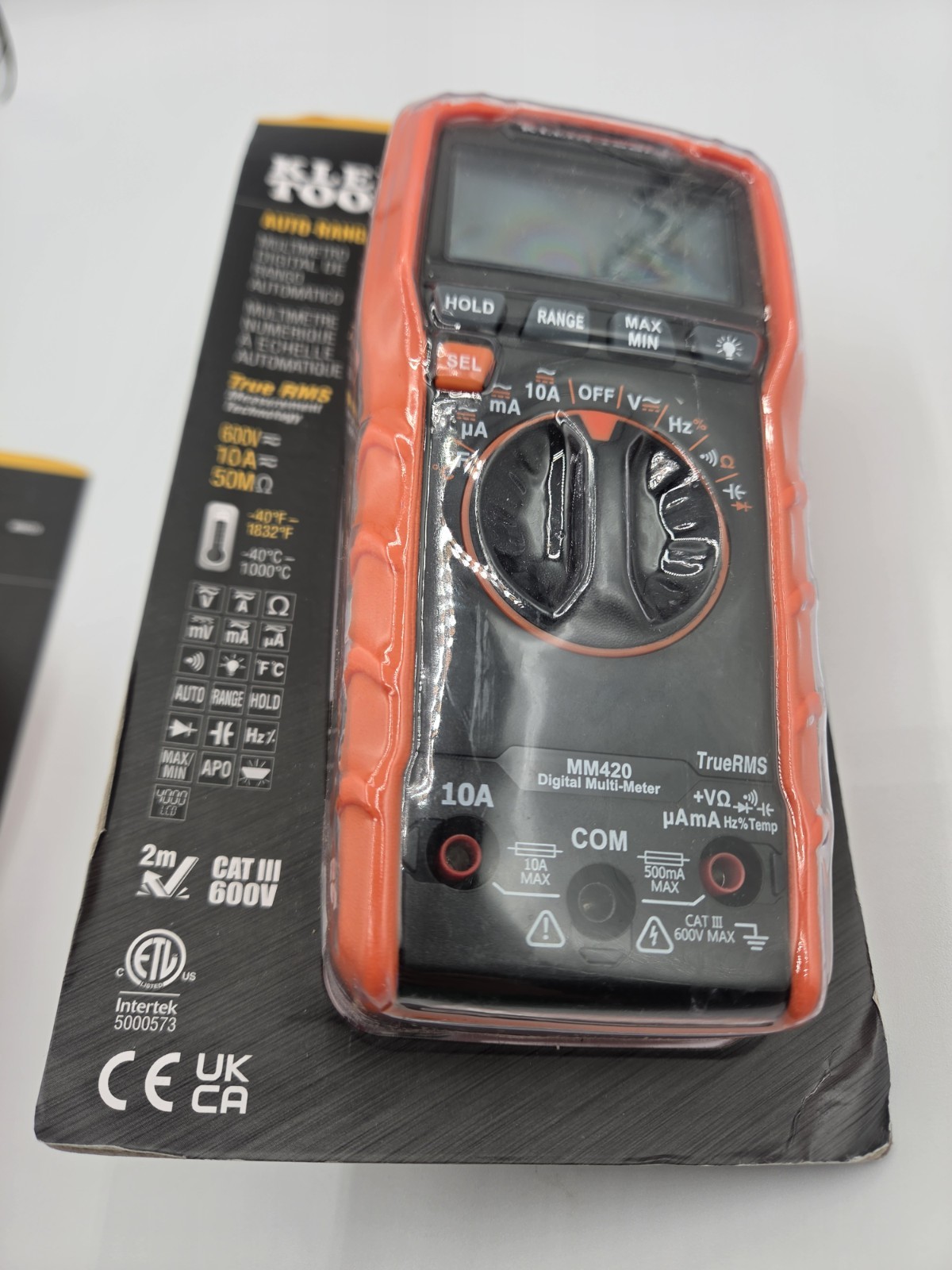 Klein Tools MM420 True RMS Digital Multimeter Auto-Ranging w/Test Leads **NEW**
