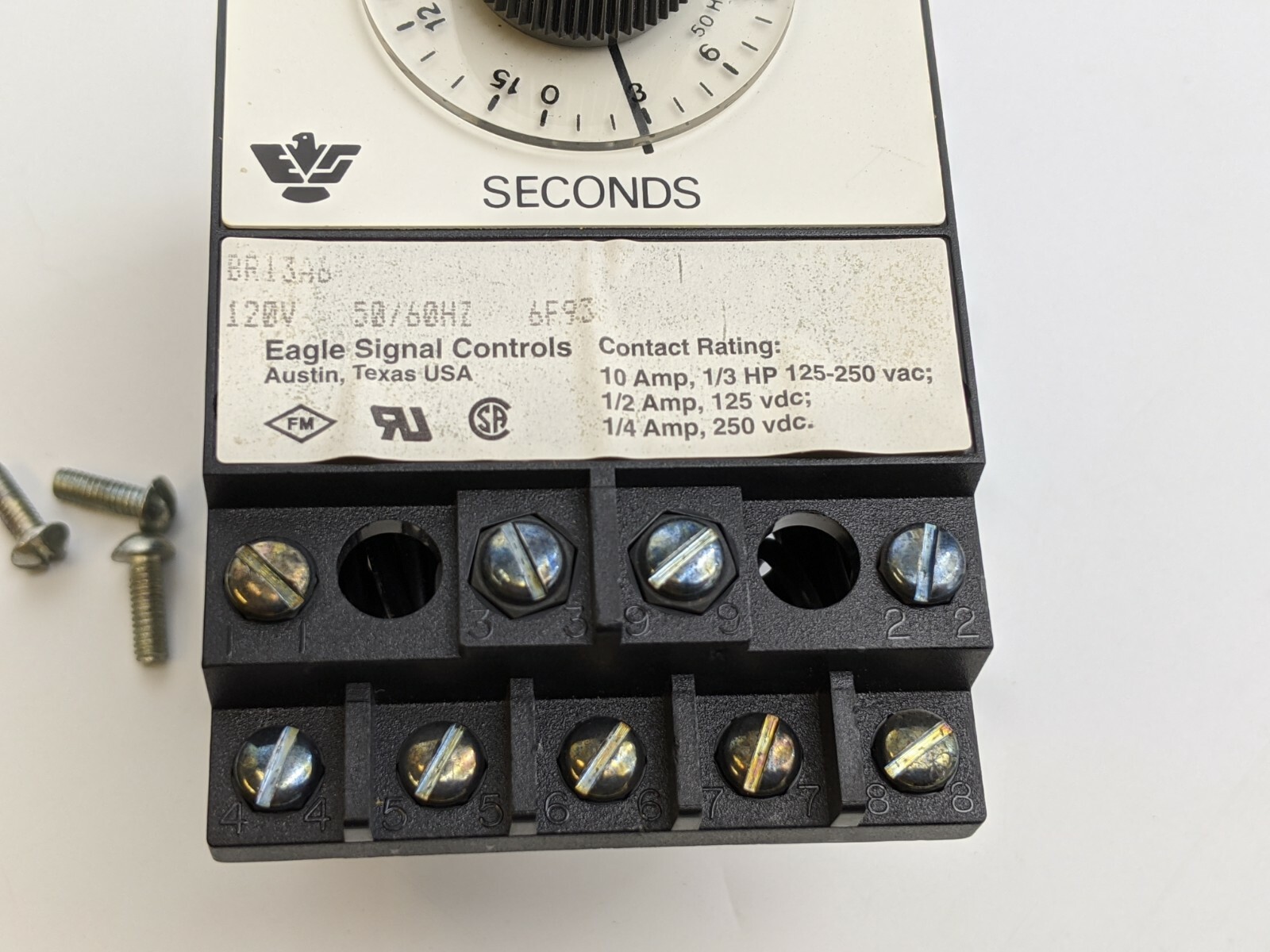 Eagle Signal Controls BR13A6 Time Delay Relay 0-15 Seconds 10A 1/3HP 125-250VAC