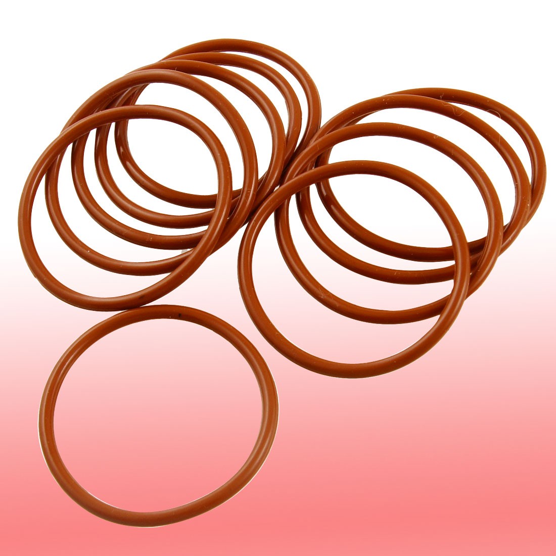 10 Pcs Brick Red Industrial Silicone O Ring Seal 44mm x 50mm x 3mm