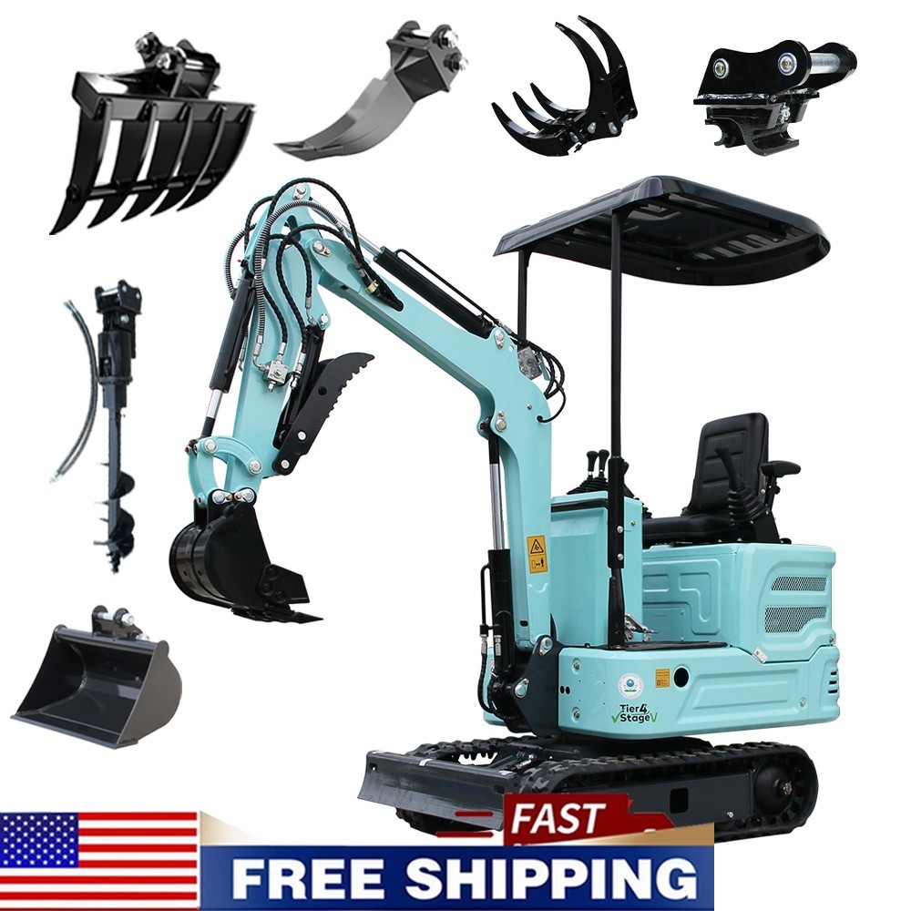 1.4 Ton Mini Excavator KUBOTA Diesel Digger Pilot System Hydraulic USA STOCK