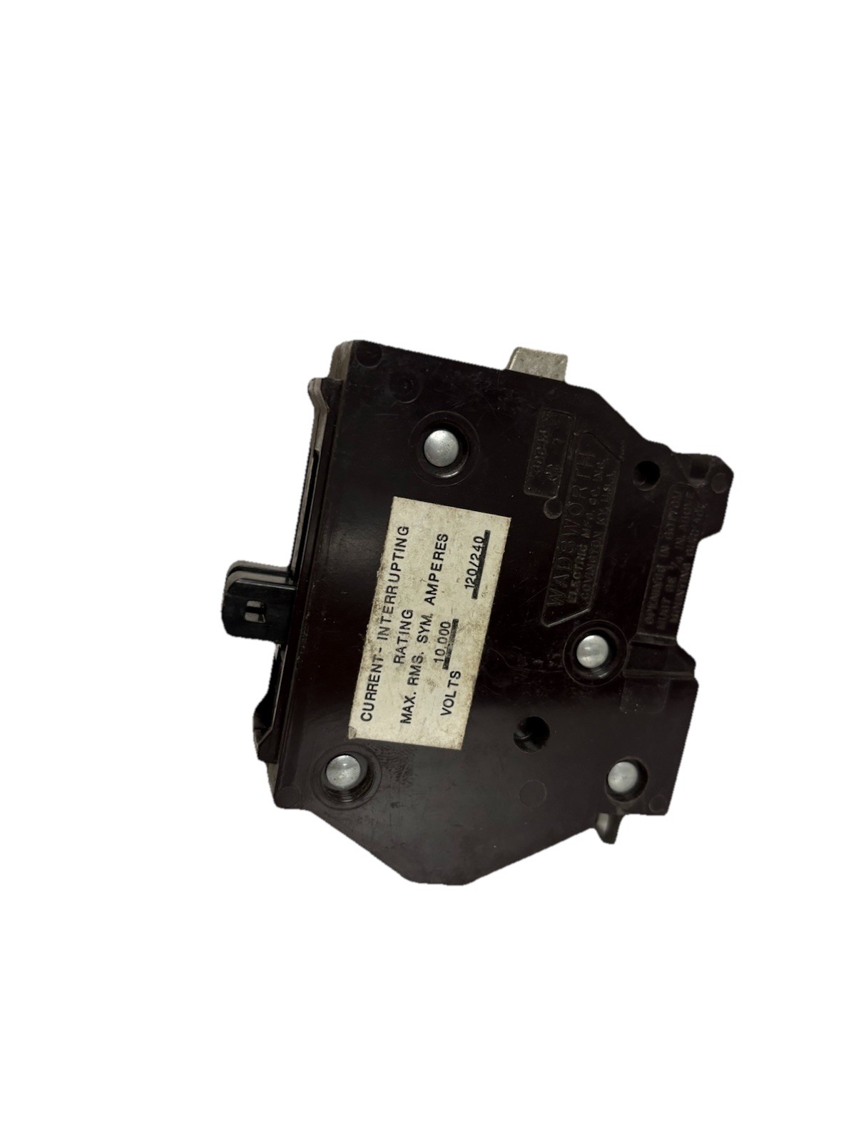 Wadsworth B2020 20 Amp Tandem Type B Metal Foot Circuit Breaker