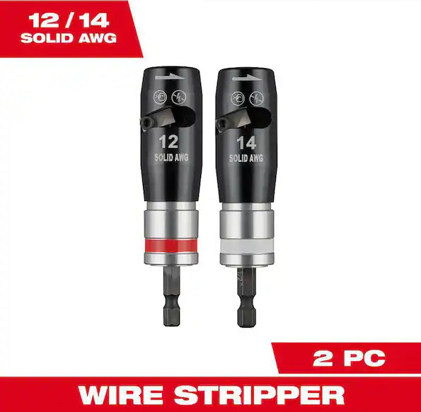 NEW Milwaukee 48-32-6405 2-Piece Solid AWG Wire Stripper Set 12 & 14 AWG