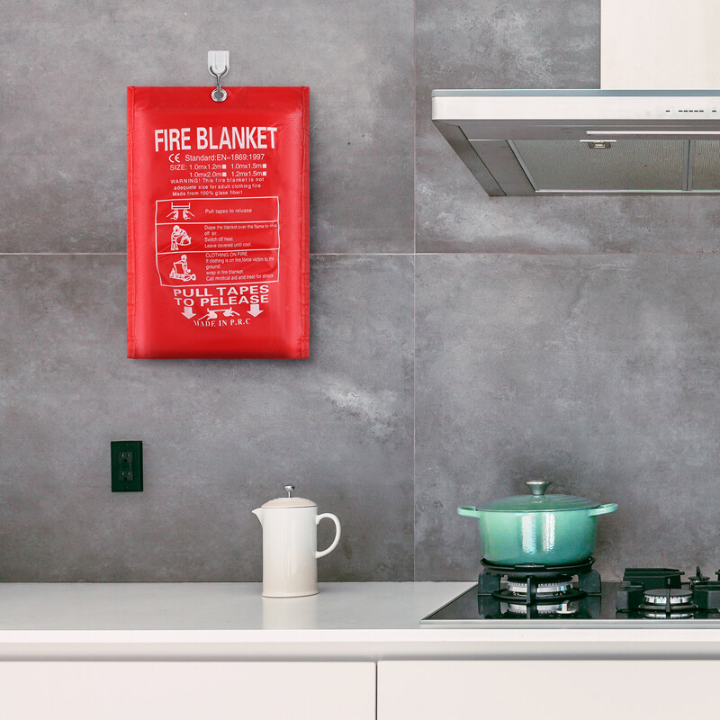 4x Large Fire Blanket Fireproof For Home Kitchen Office Caravan Emergency Safety
