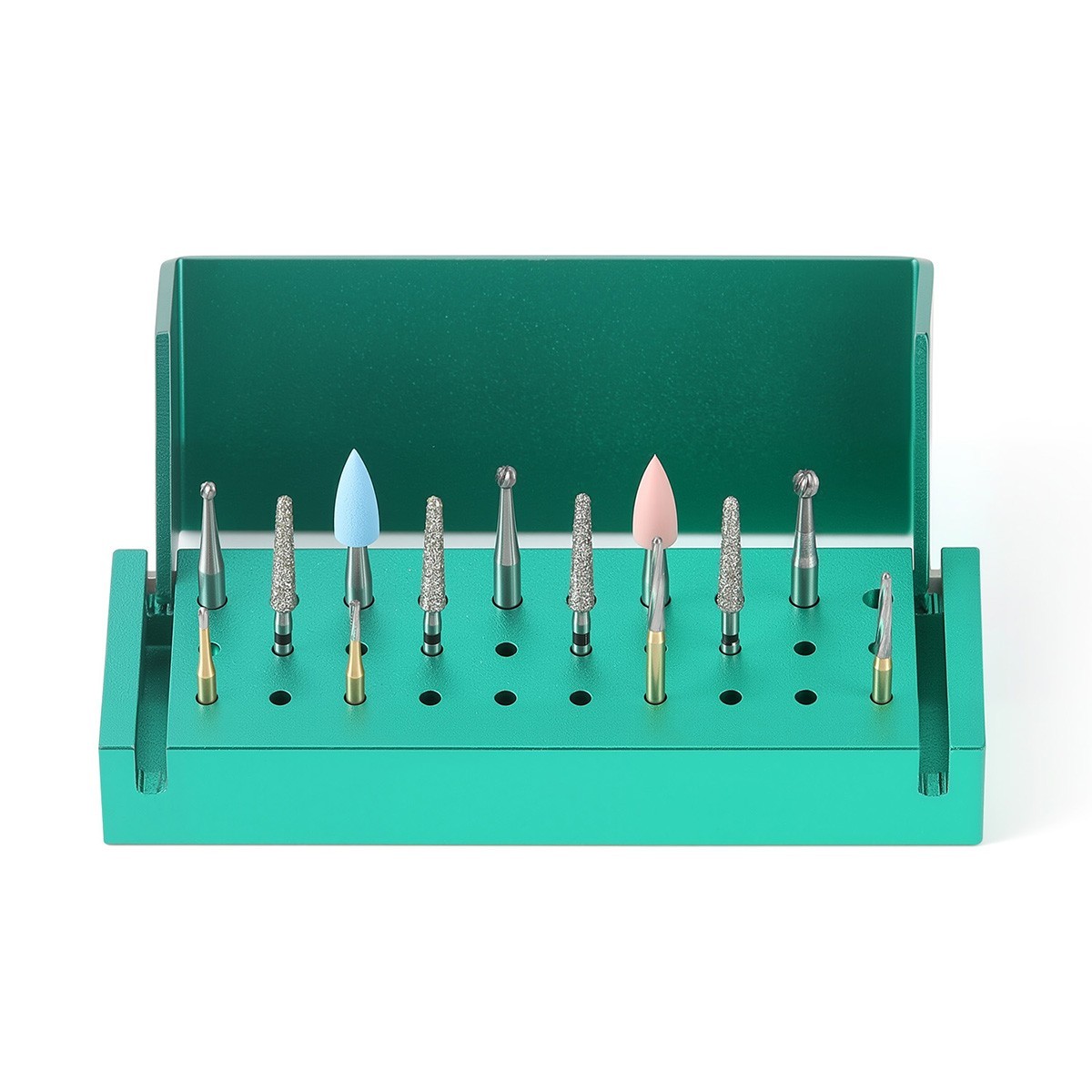 30 Holes Dental Bur Burs Holder Autoclave Block Disinfection Box Aluminium USA