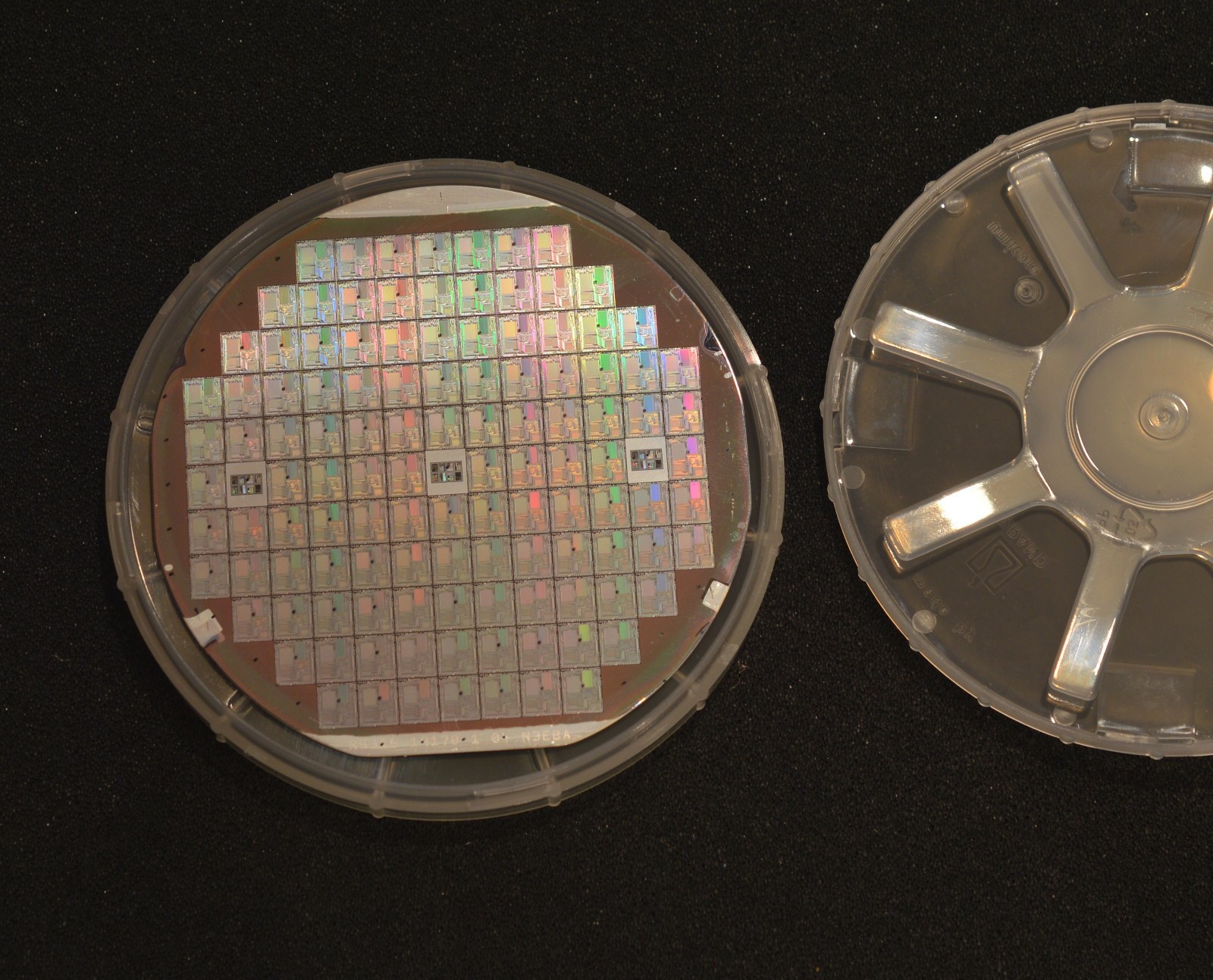 Historic 1983 Rockwell silicon wafer of Microprocessors made in USA – with case