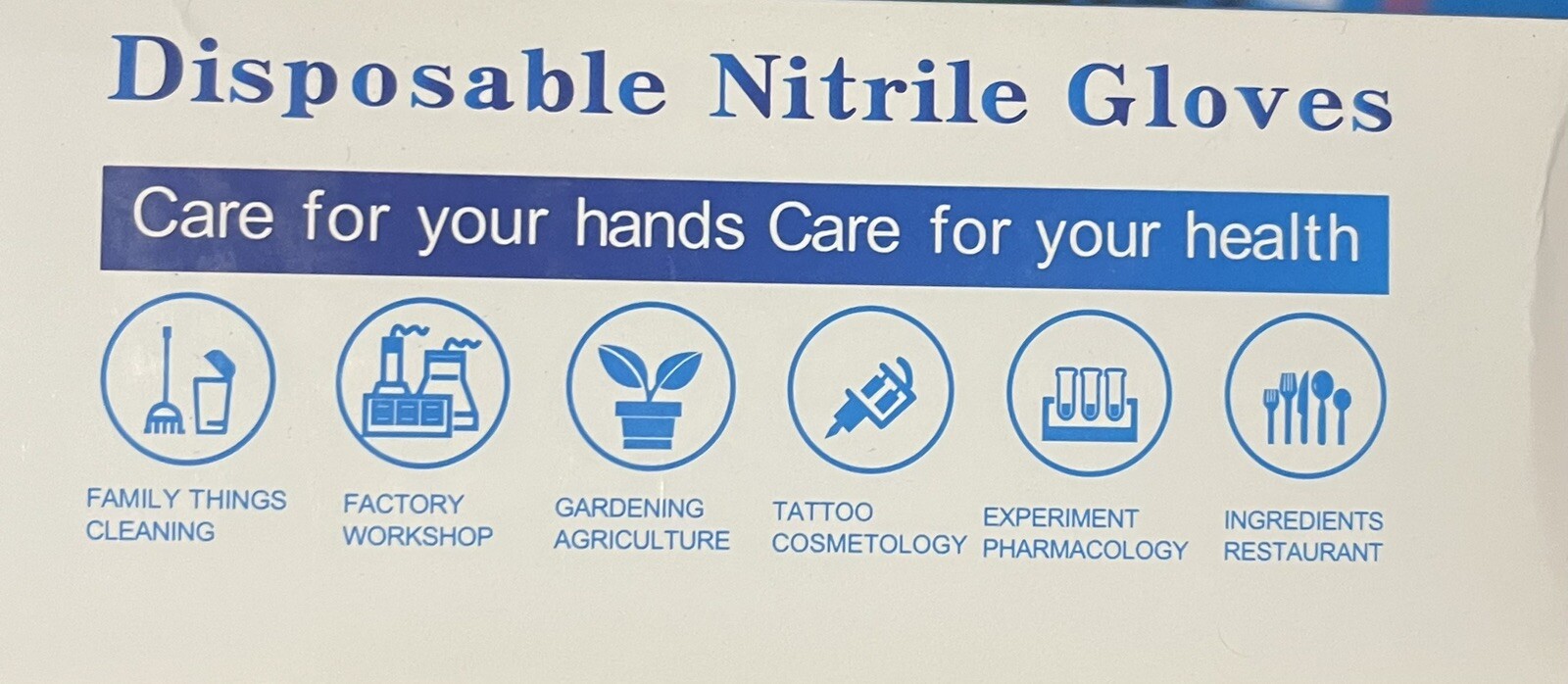High Quality biodegradable Nitrite Gloves Size M-L-XL Box Of 100 Gloves