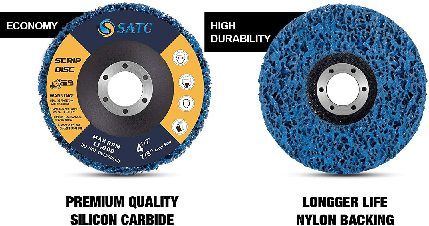 5PCS 115mm medium grit POLY STRIP DISC WHEEL PAINT RUST REMOVAL CLEAN AND STRIP