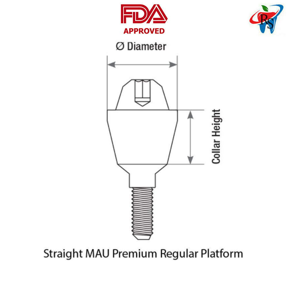 1x Set Straight Multi-Unit 1.6 RP Int Hex 2.42mm + Titanium Sleeve Fixture