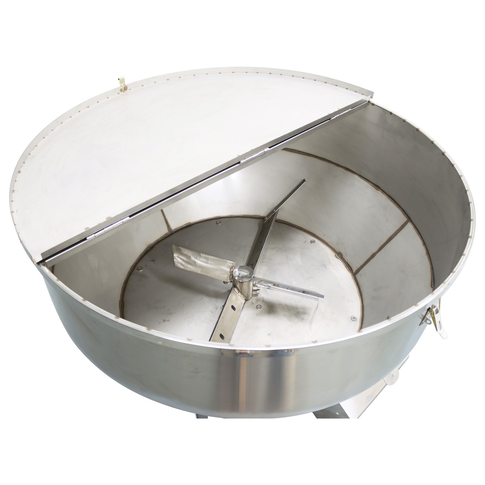 200KG/440LBS Stainless Feed Mixer Granular Plastic Mixer Machine W/Wheel 220V