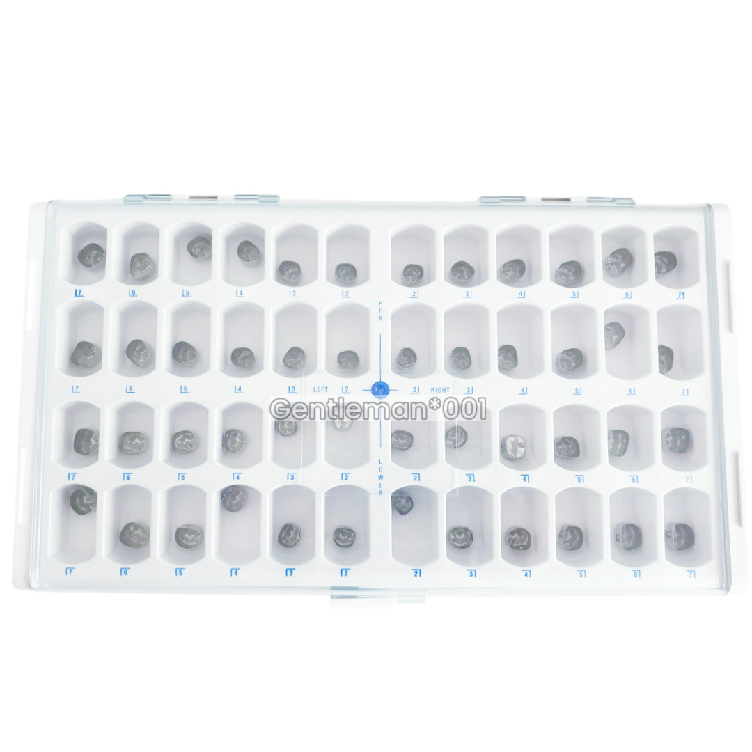 24Sizes Dental Primary Molar Teeth Crown Stainless Steel For Adult Temporary