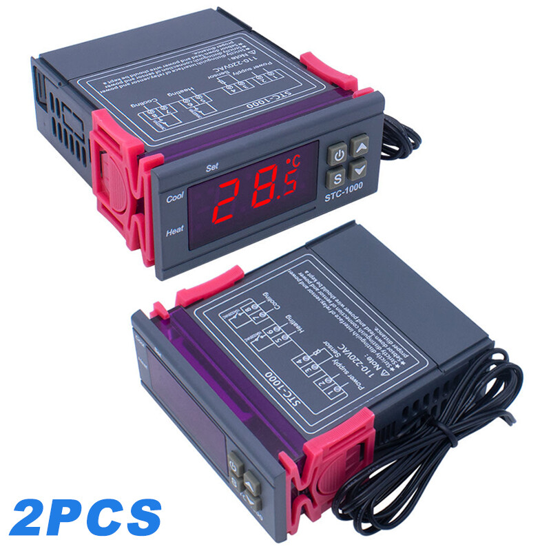 STC-1000 AC 110V-220V Digital Temperature Controller Thermostat With Sensor x2