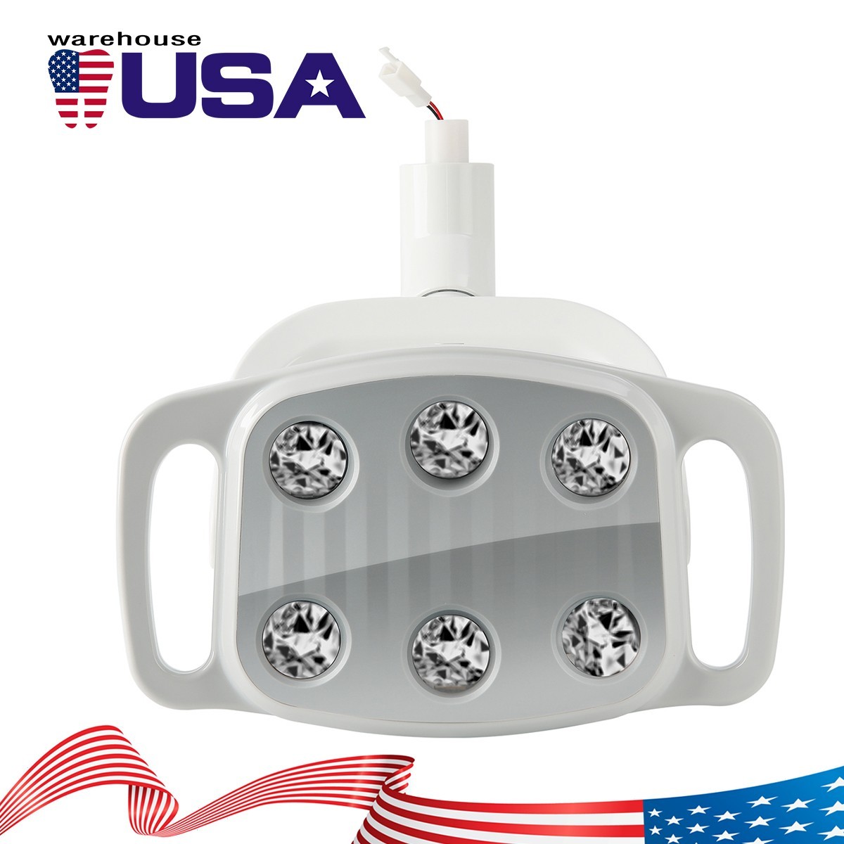 Dental 6 LEDs LED White Light Operating Lamp 30000lux Induction For Unit Chair