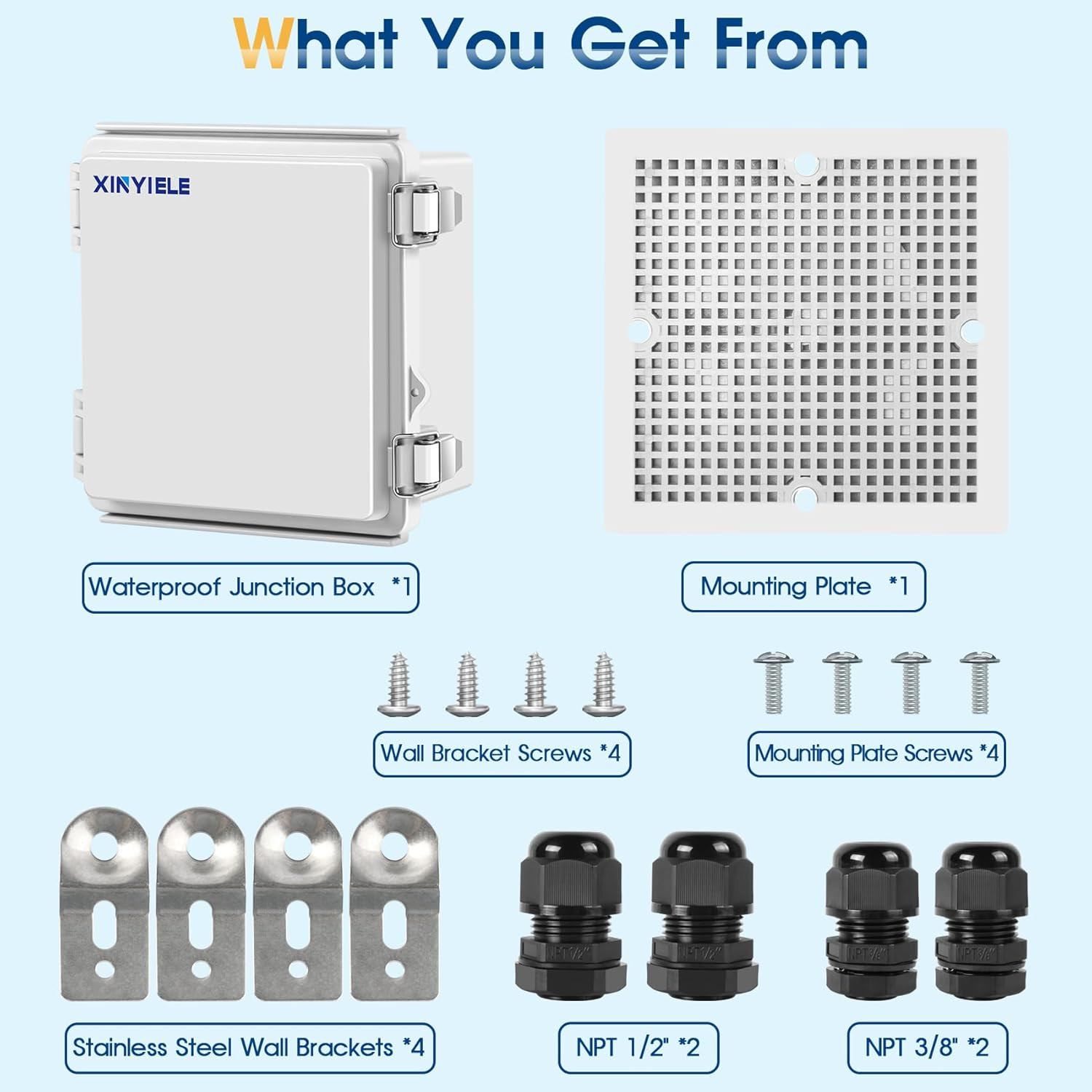 Waterproof Outdoor Project ABS Plastic Junction Box IP67 Weatherproof Dustproof