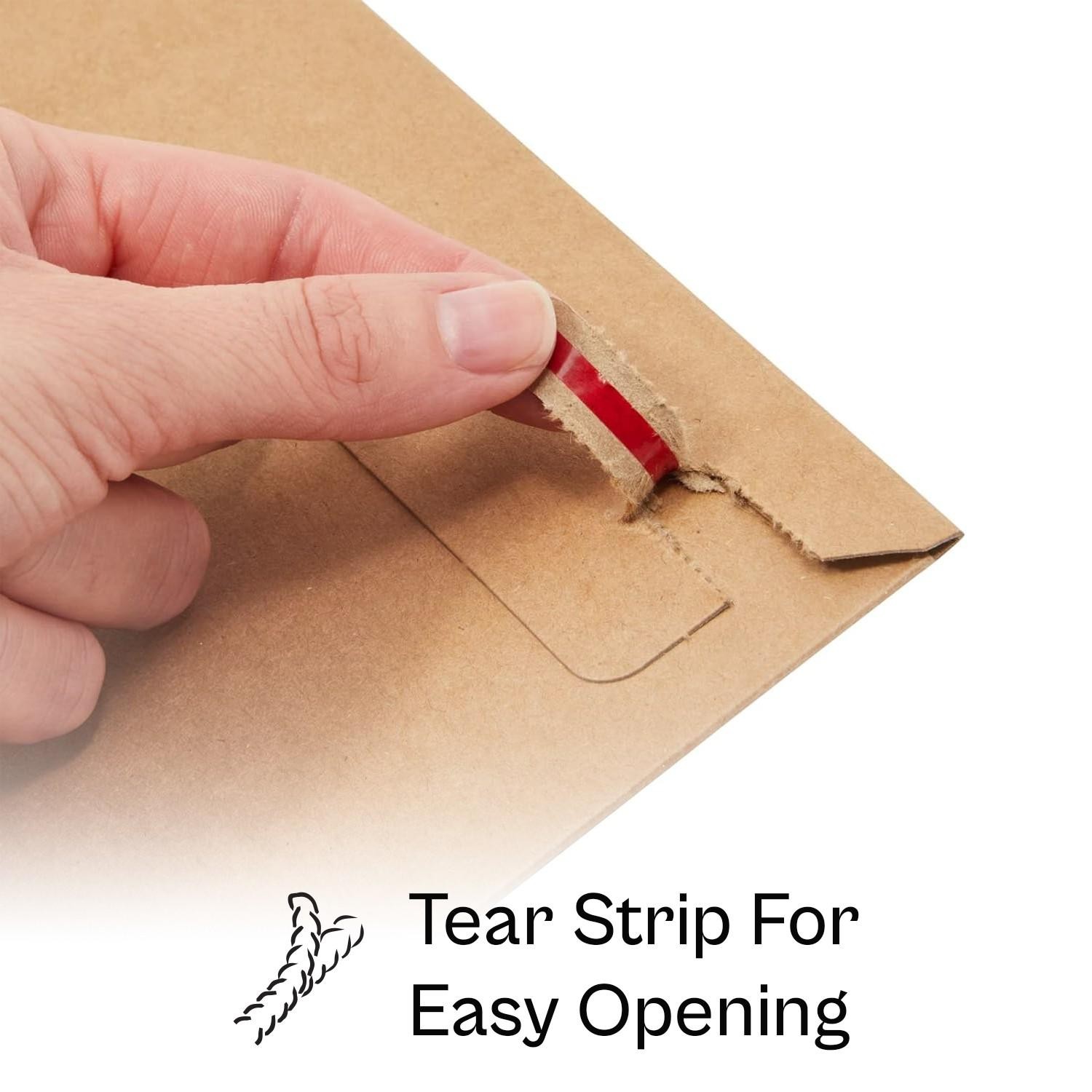 200 Pcs Kraft Rigid Photo Document Mailers 1″x13.5″ Stayflat Cardboard Envelopes