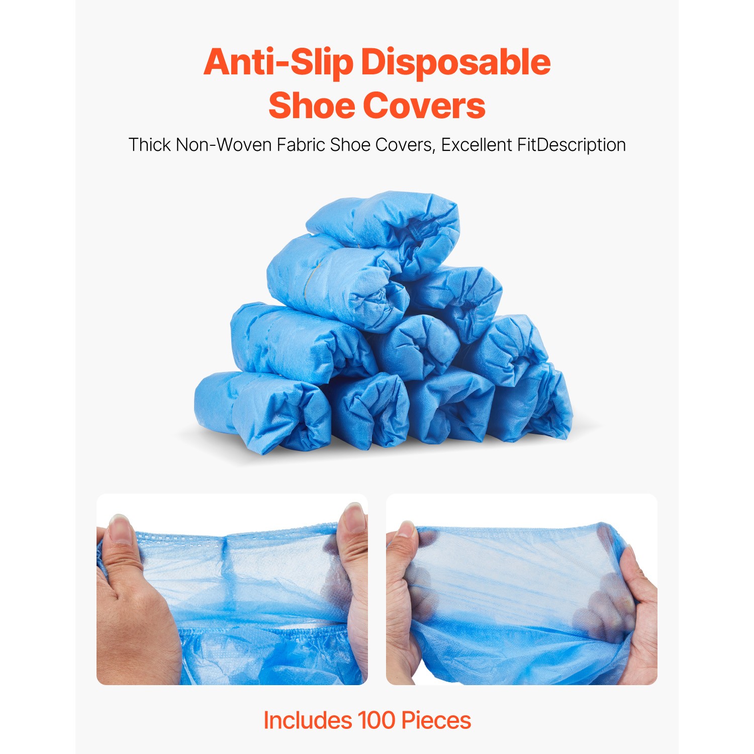 Shoe Cover Dispenser Fits Up to US 11 with 100 Disposable Plastic Covers