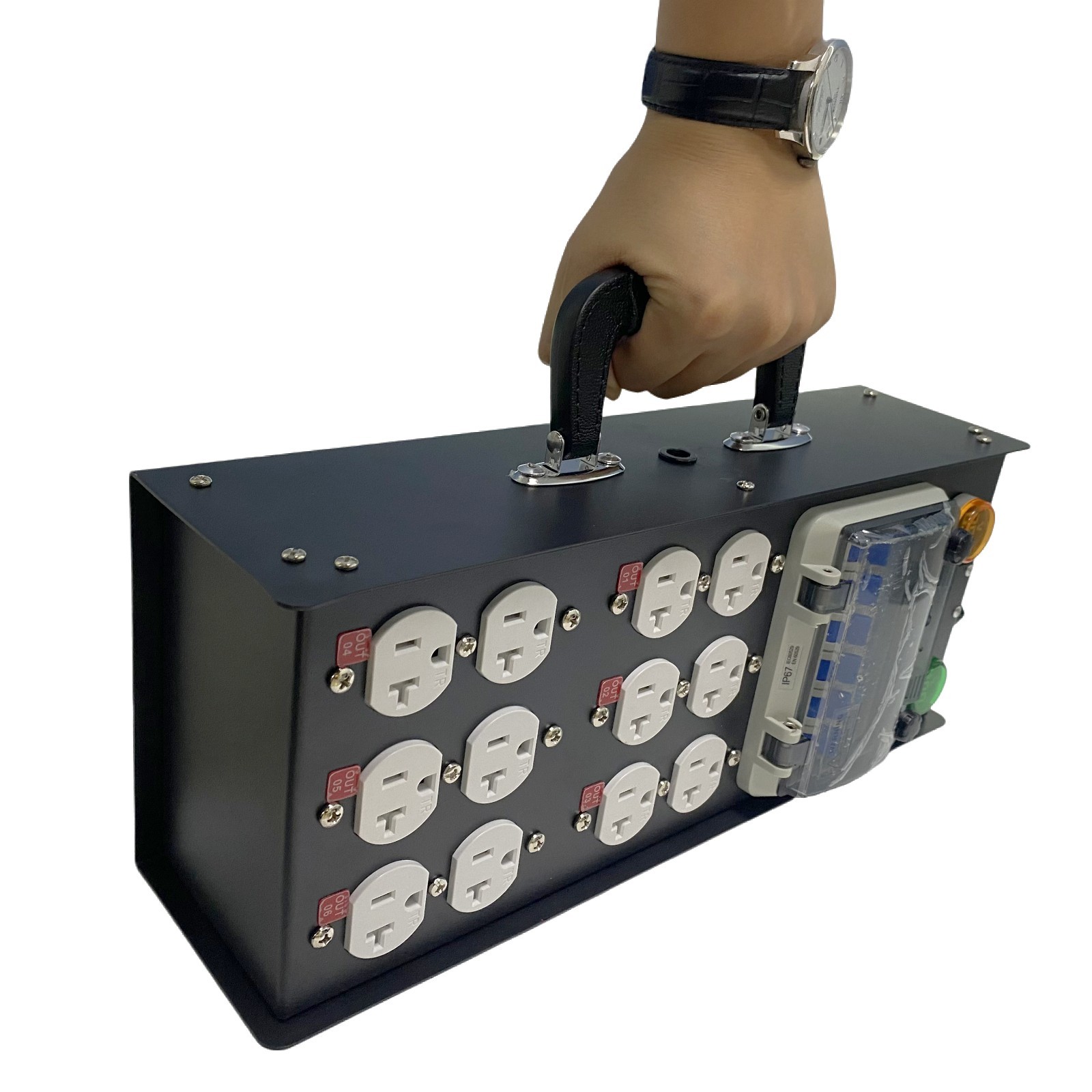 With Input 50A Plug 50A Input 20A US Edisons Outputs Portable Power Distro