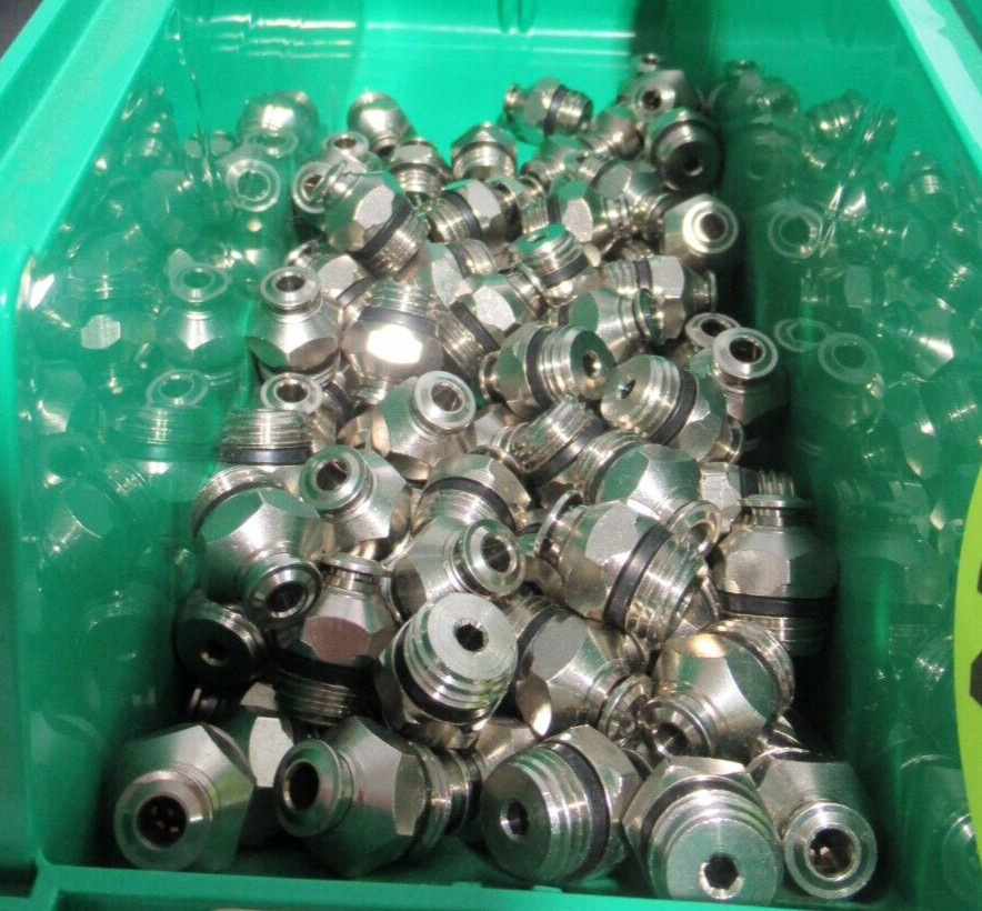 98pcs AIGNEP 57020-4-1/4 NP BRASS PUSH-IN FITTING 4MM TUBE X 1/4″ G MALE *NEW*