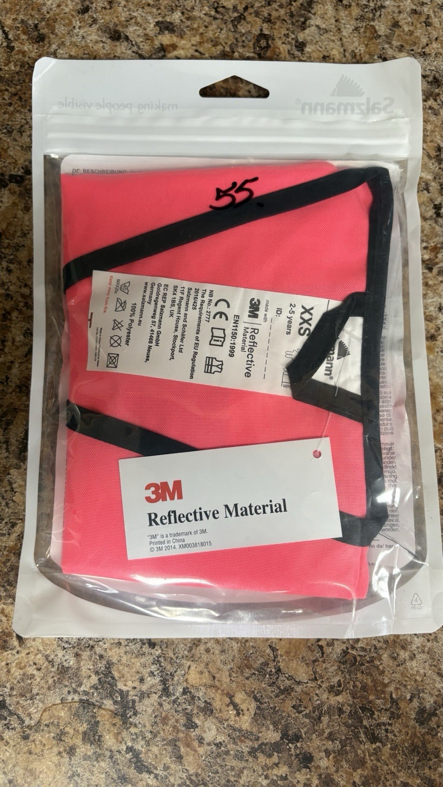Salzmann 3M Reflective Safety Vest – Kids XXS/2-5 Years