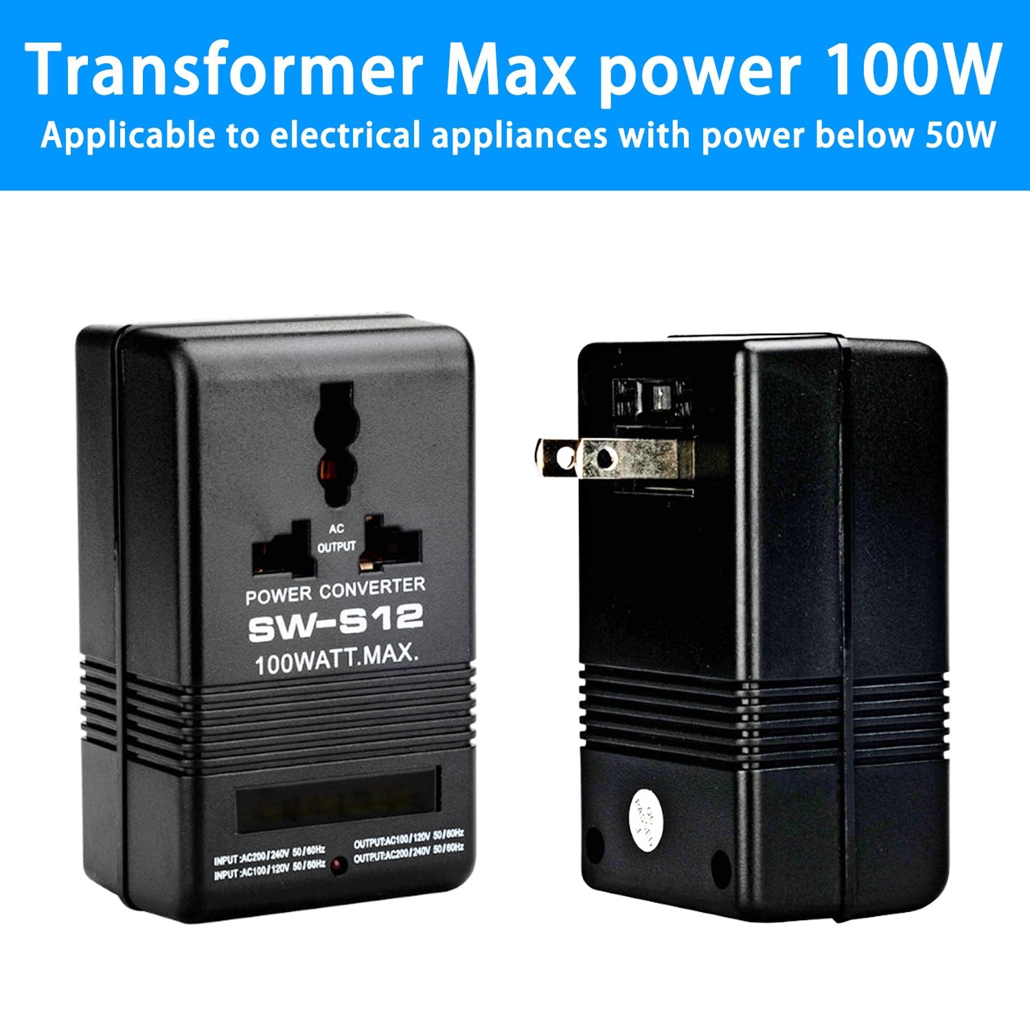 Voltage Converter 110V to 220V Step-Up & Step-Down Power Two-Way Conversion V…