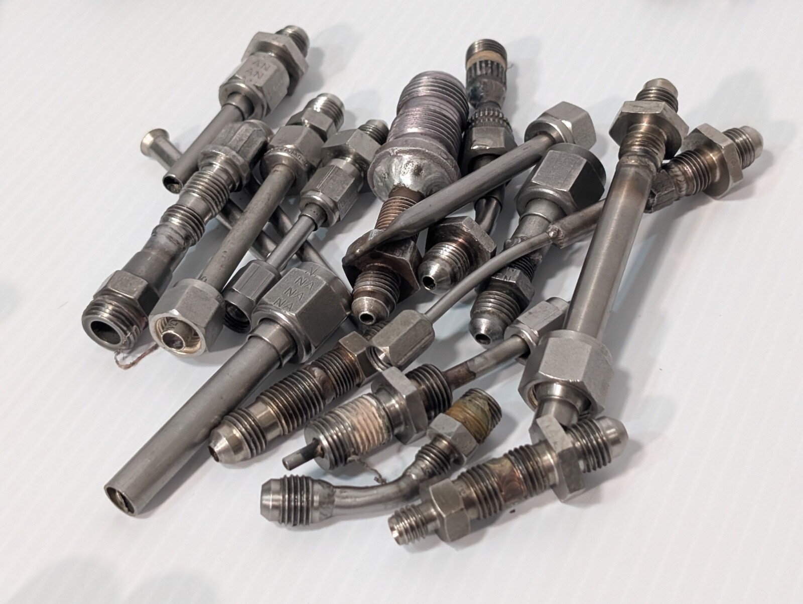 Mixed Lot of Steel Hose Fittings, Swivel Elbows, Universal, Flared Tube & more