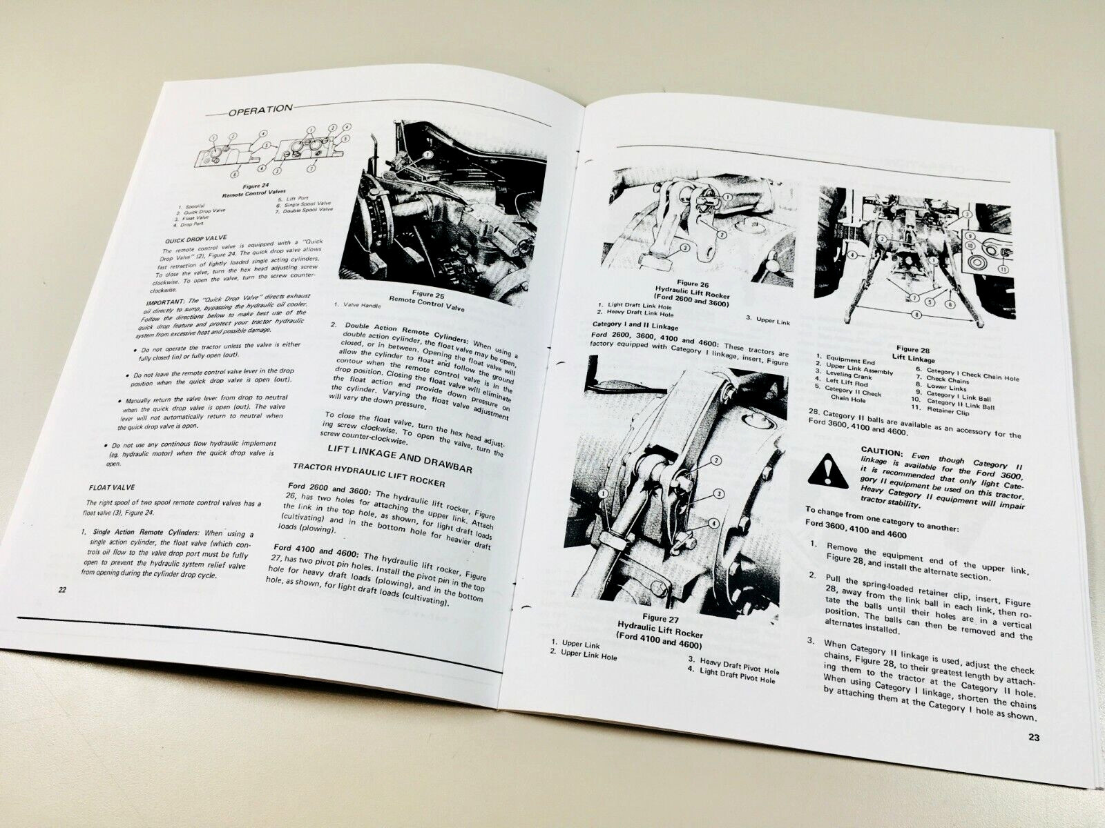 Ford 2600 3600 4100 4600 Tractor Operators Owners Manual Maintenance 1975 – 1981