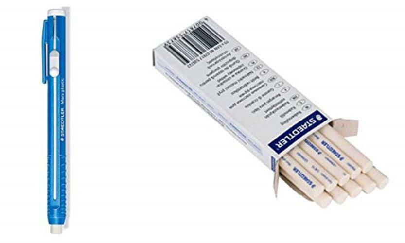 Staedtler Stick Eraser Holder and Eraser Assorted Item Package Quantitys