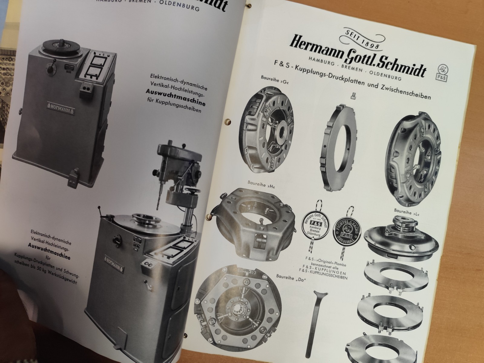 Fichtel & Sachs Hermann Schmidt catalogue FL 56 for example truck and bus commercial vehicle MK9