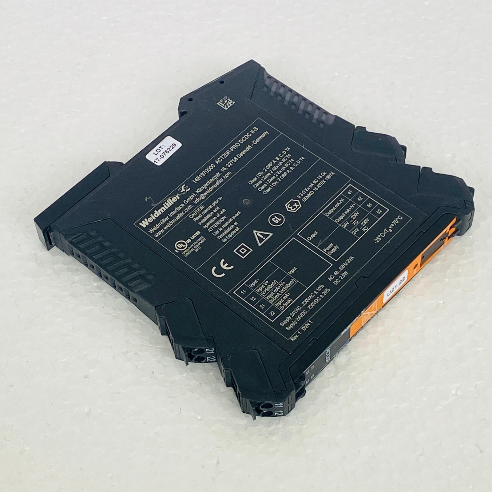 Weidmuller 1481970000 ACT20P-PRO DCDC II-S Signal Converter