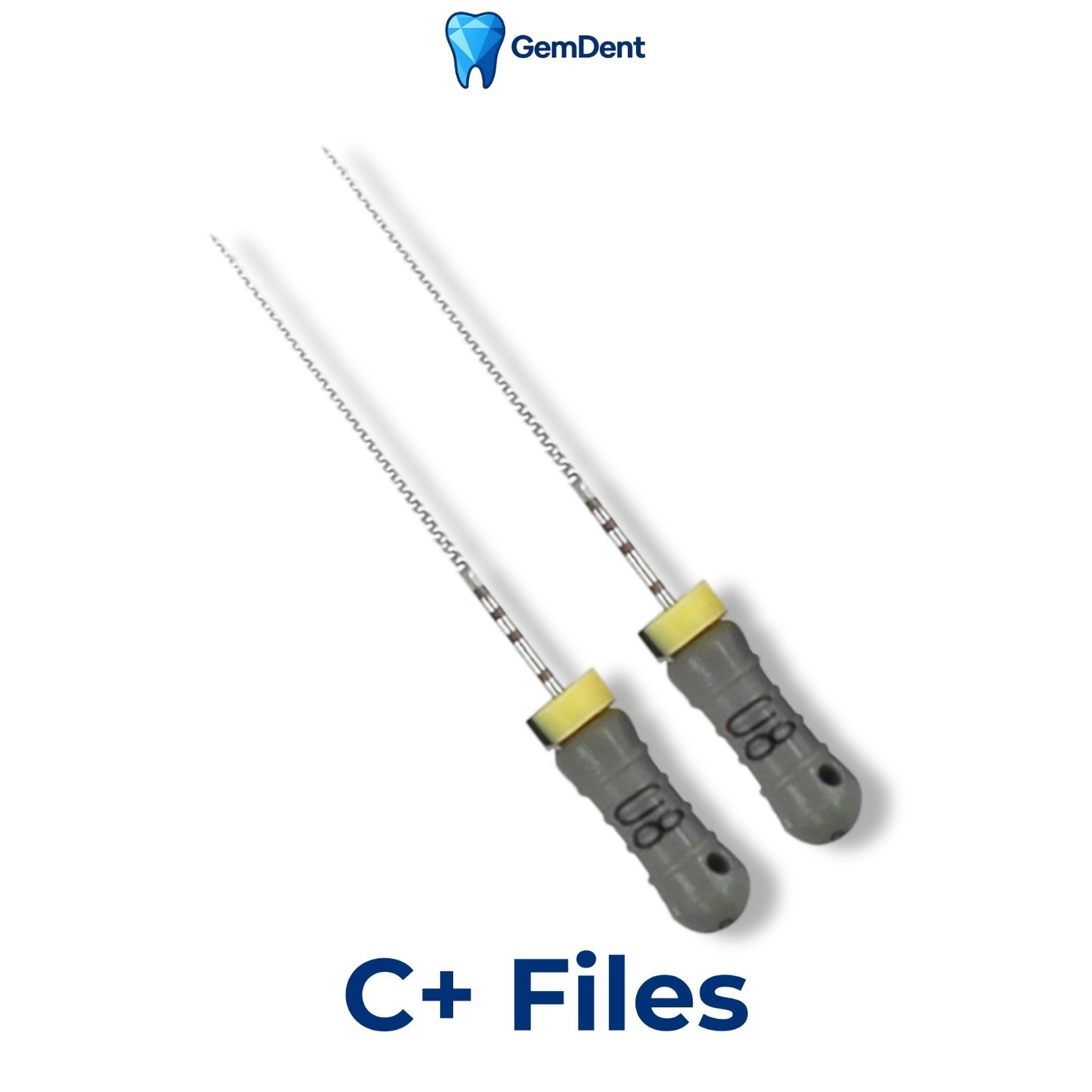 GemDent C+ Files Stainless Steel Endo Root Canal Hand Files #06-10 21/25mm 6pk