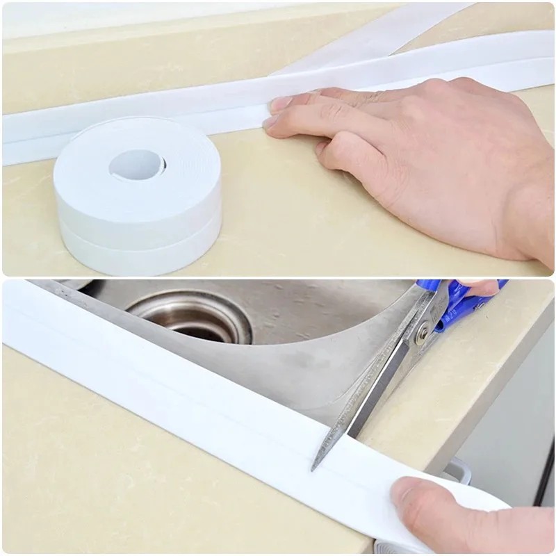 2 Rolls Caulk Tape Waterproof Self Adhesive Strip Kitchen Bath Sink Sealant