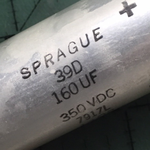 160uF 350v Sprague Axial Electrolytic Capacitor 39D167F350JT4 85’c Blue AMP 1pc