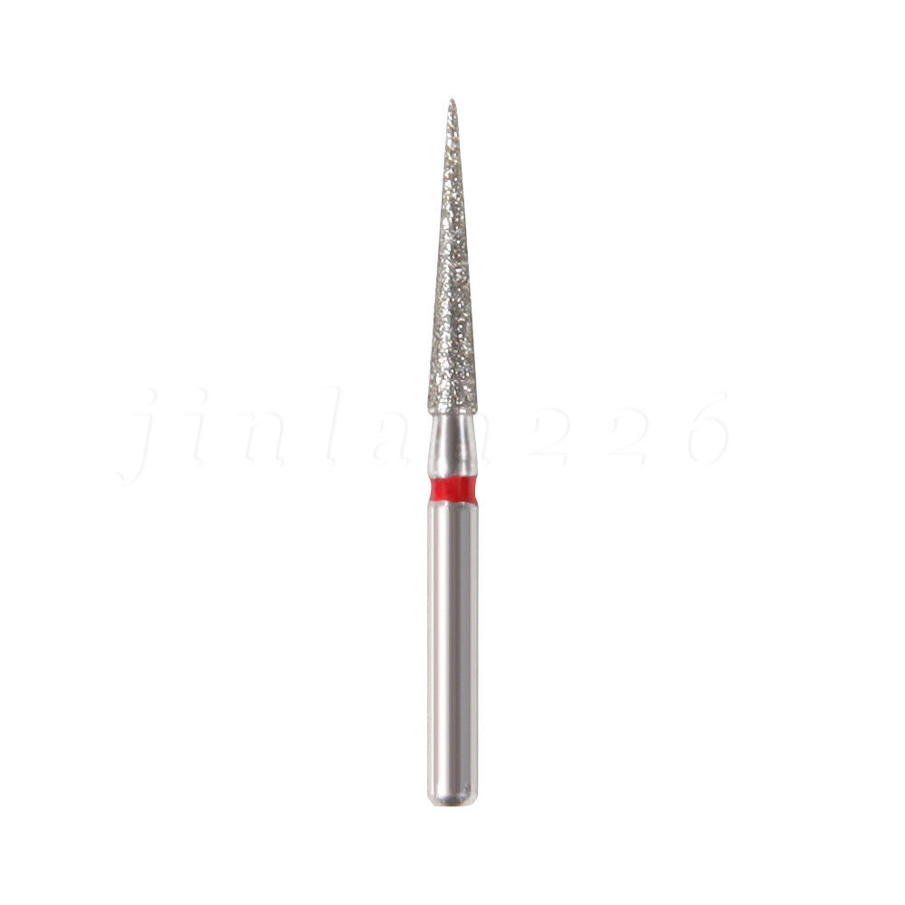 50pcs Dental Diamond Burs Burr FG 1.6mm Tips TC-11F for High Speed Handpiece Red