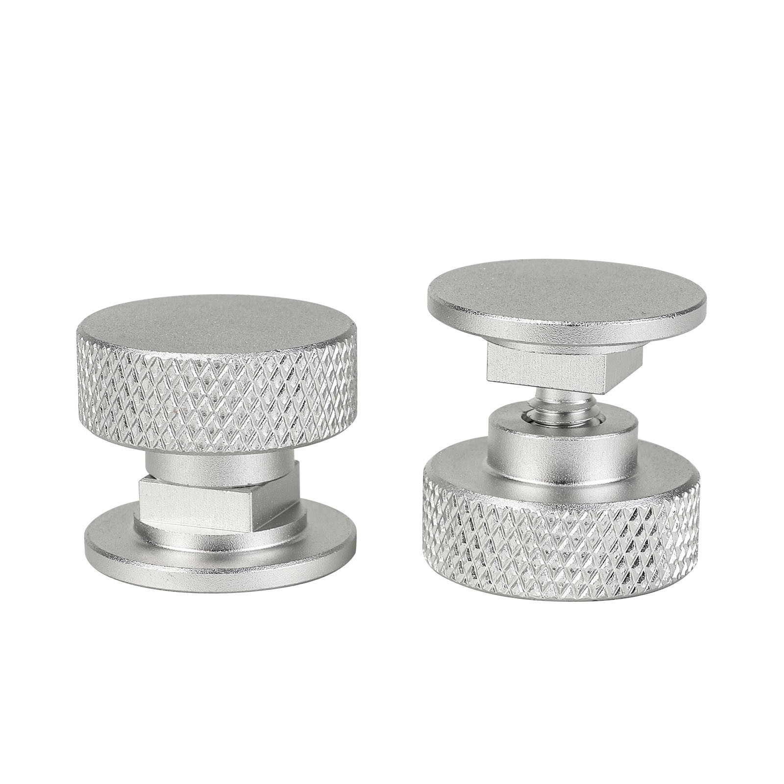 Light Weight Aluminum Pipeliner helmet fasteners (Silver Knurled) welding hood