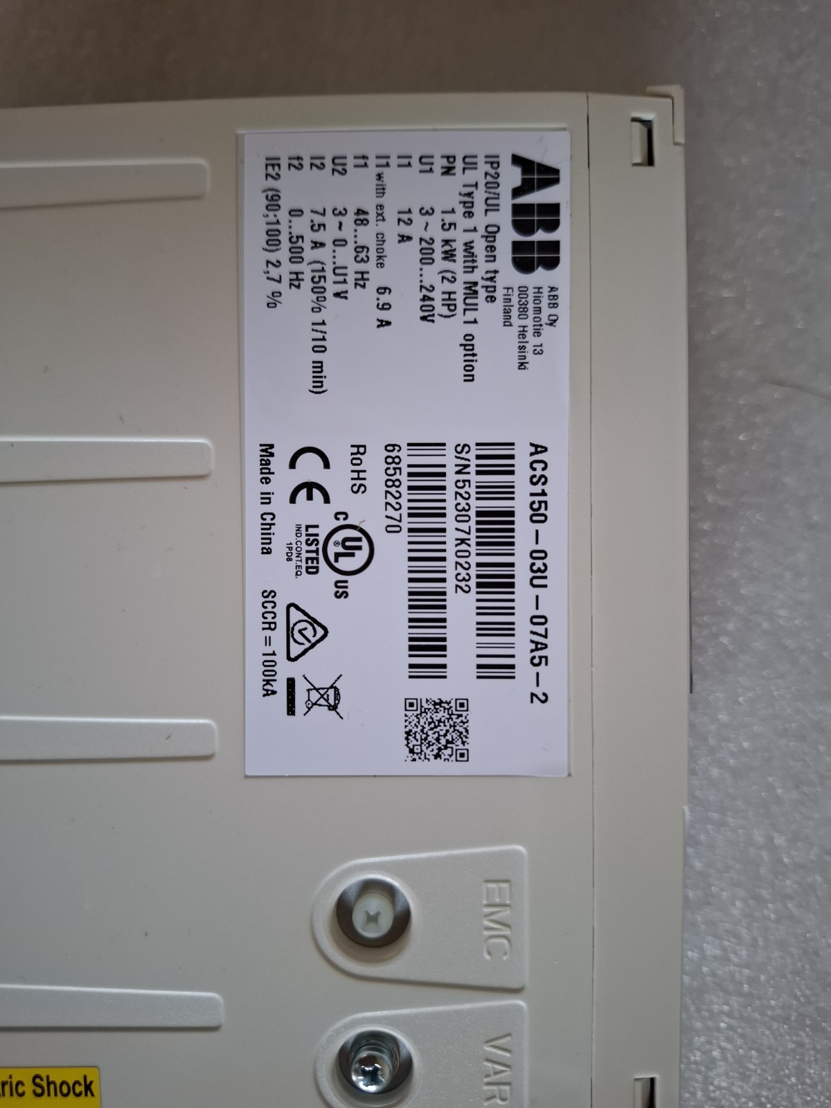1 PC ABB AC150-03U-07AP-2 INVERTER DRIVE NEW#