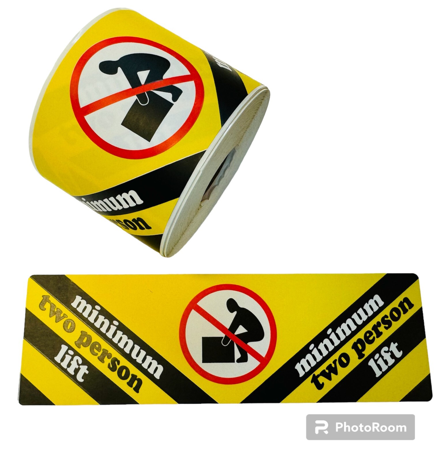 Heavy Lift Two Person Mimimum 2.5″ X 8″ Shipping Adhesive Labels 250 per roll