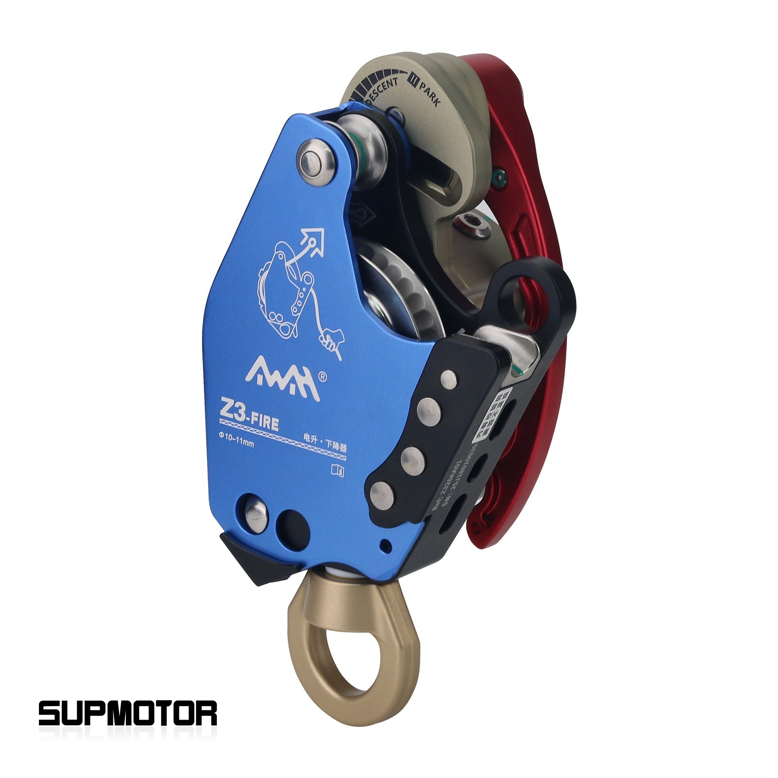 Z3-FIRE Blue Ascent Descent Device Comes with Universal Joint without Tool Box