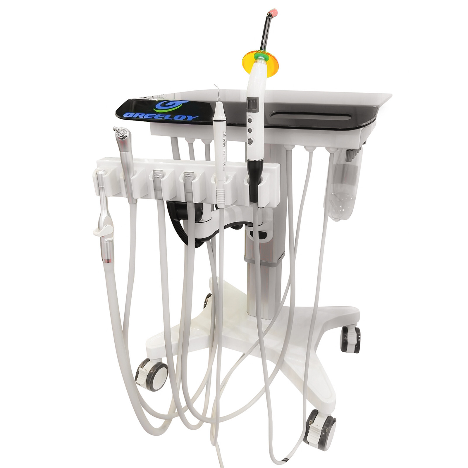 Mobile Dental Treatment Unit Delivery Cart GU-P302S with Portable Air Compressor